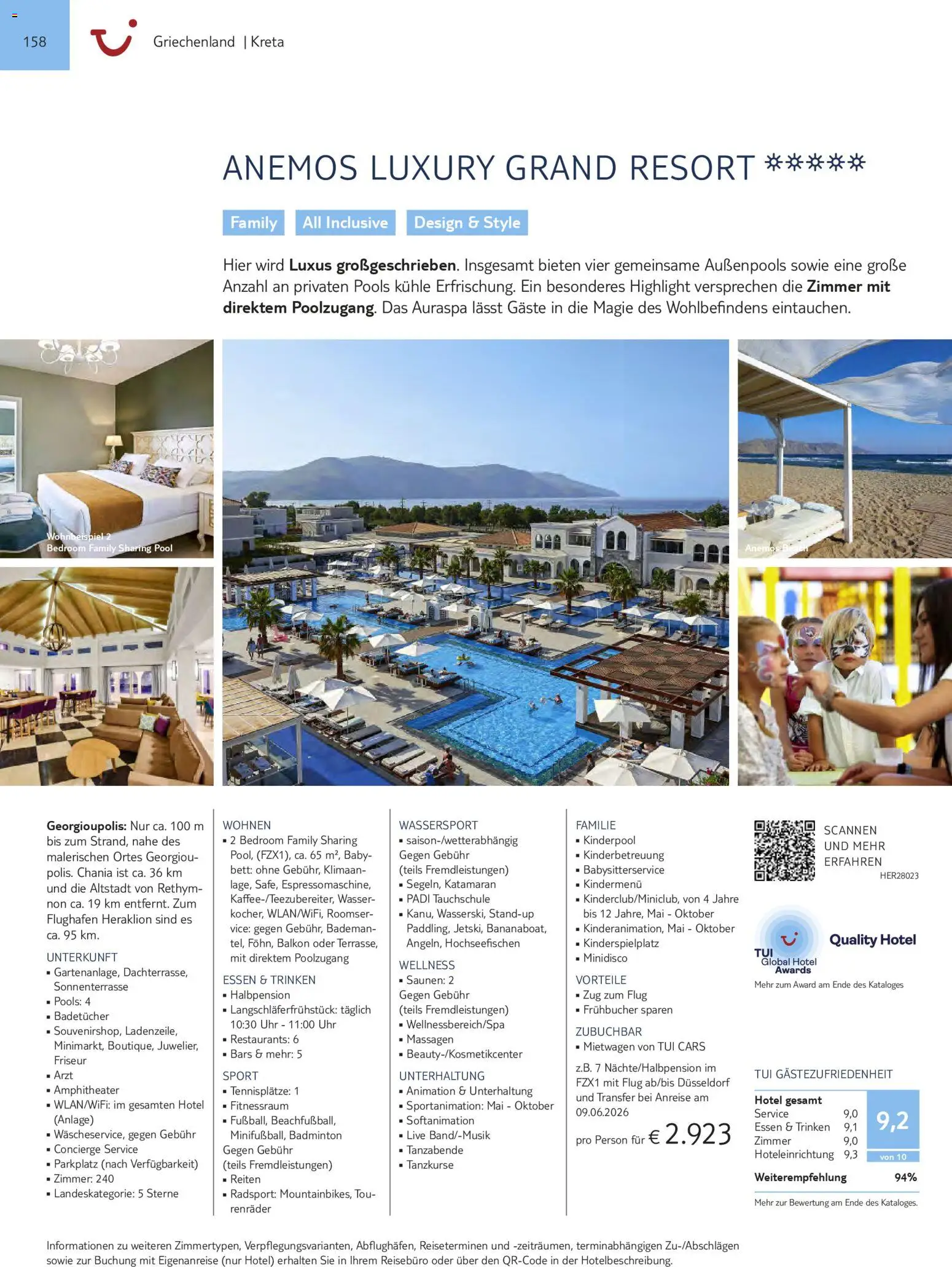 Aida  Südeuropa & Nordafrika 2026/27 – gültig ab 01.01.2026 | Seite: 158 | Produkte: Bett, Wasser, Uhr