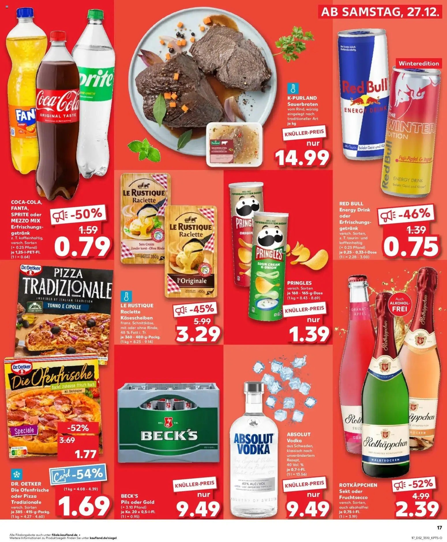 Kaufland prospekt Rodewisch	 – gültig ab 28.12.2025 | Seite: 17 | Produkte: Sprite, Rotkäppchen, Oder mezzo mix, Pringles