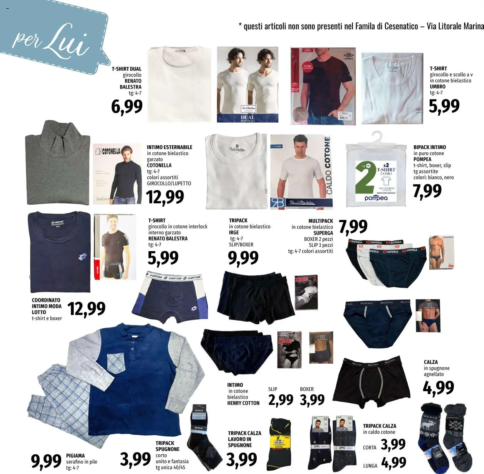 Volantino Famila del 28.12.2025 | Pagina: 24 | Prodotti: Pile, Intimo, Pigiama, Slip