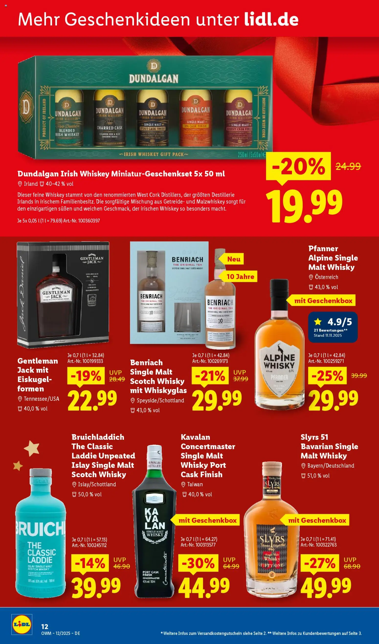 Lidl - Prospekt – gültig ab 01.12.2025 | Seite: 12 | Produkte: Whisky, Finish, Getreide, Whiskey