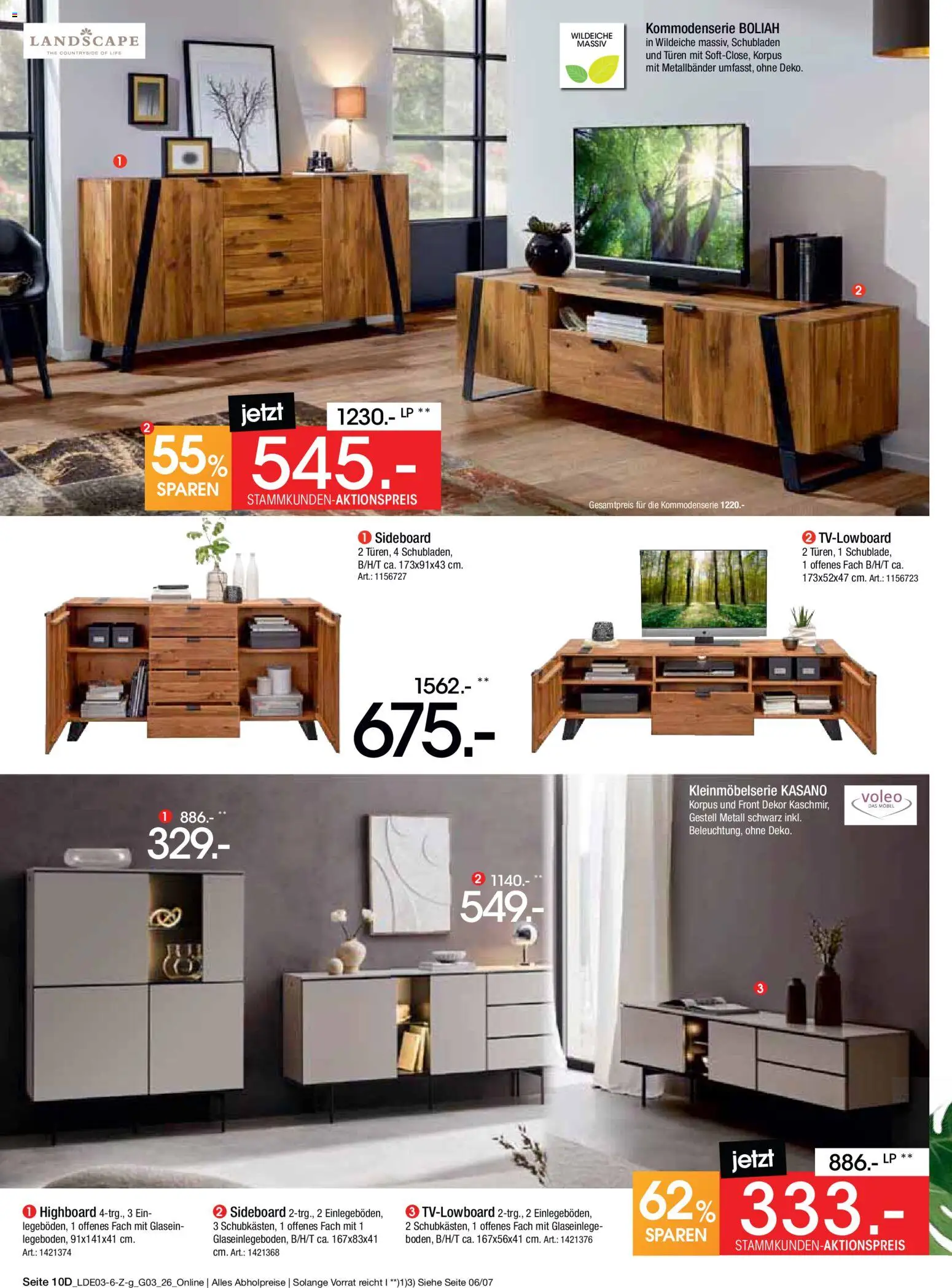 Zurbrüggen Bonus Sonder-Tage – gültig ab 15.03.2026 | Seite: 18 | Produkte: Sideboard, HIghboard