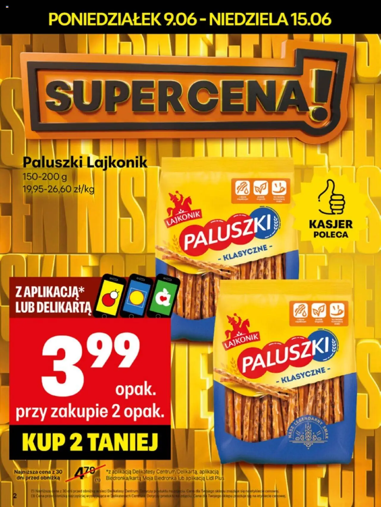 Delikatesy Centrum Gazetka - Sklepy Własne od 09.06.2025 | Strona: 2 | Produkty: Delikatesy, Paluszki
