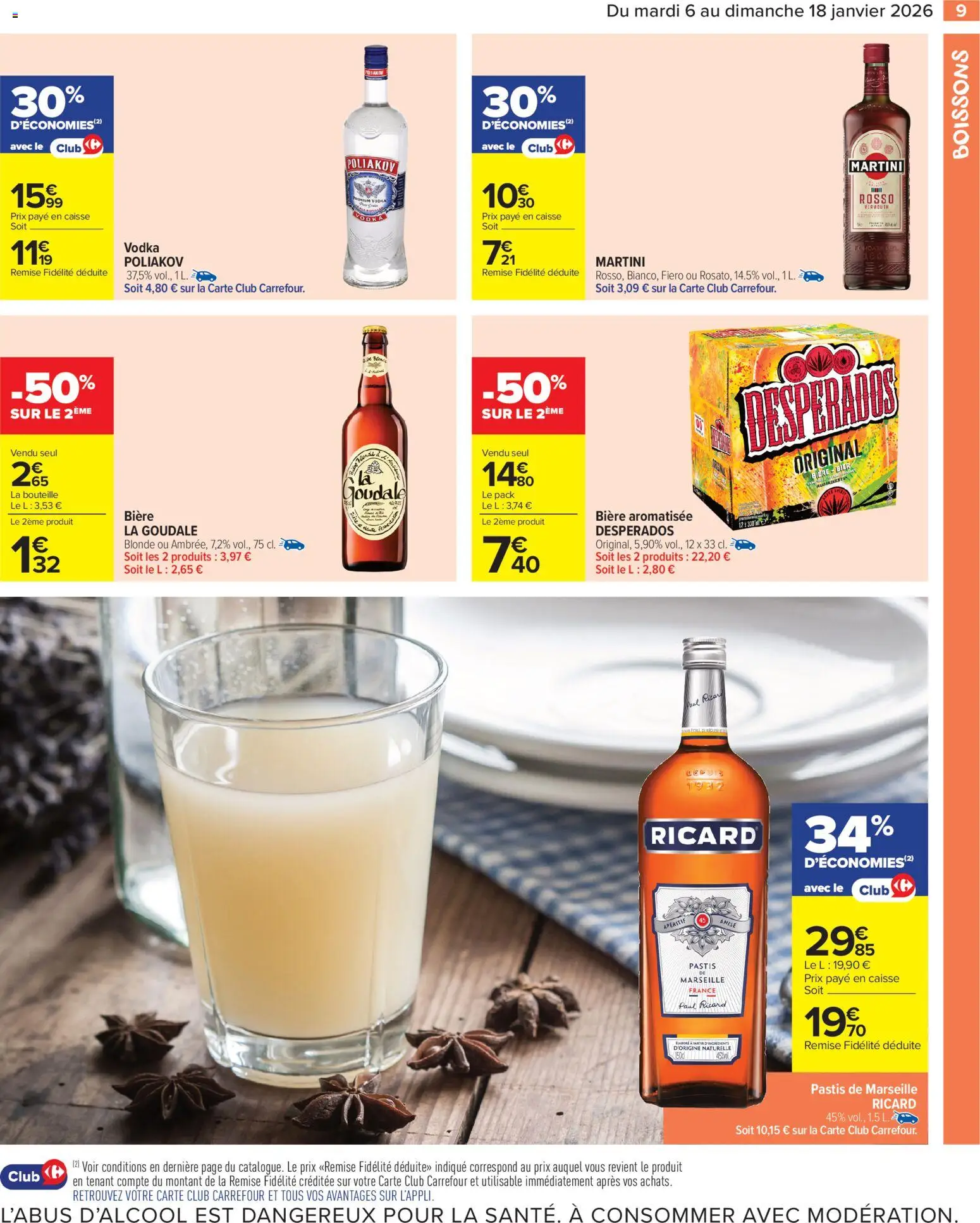 {H1} | Page: 11 | Produits: Vodka, Pastis, Pastis de Marseille Ricard, Martini