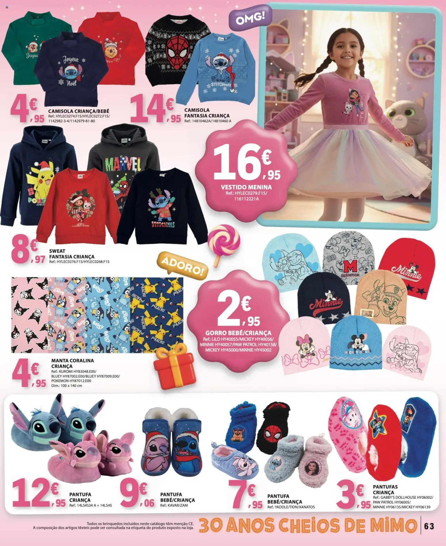 E.Leclerc Brinquedos de Natal │ válido de 11.11.2025 | Página: 63 | Produtos: Vestido, Mouse, Camisola, Gorro