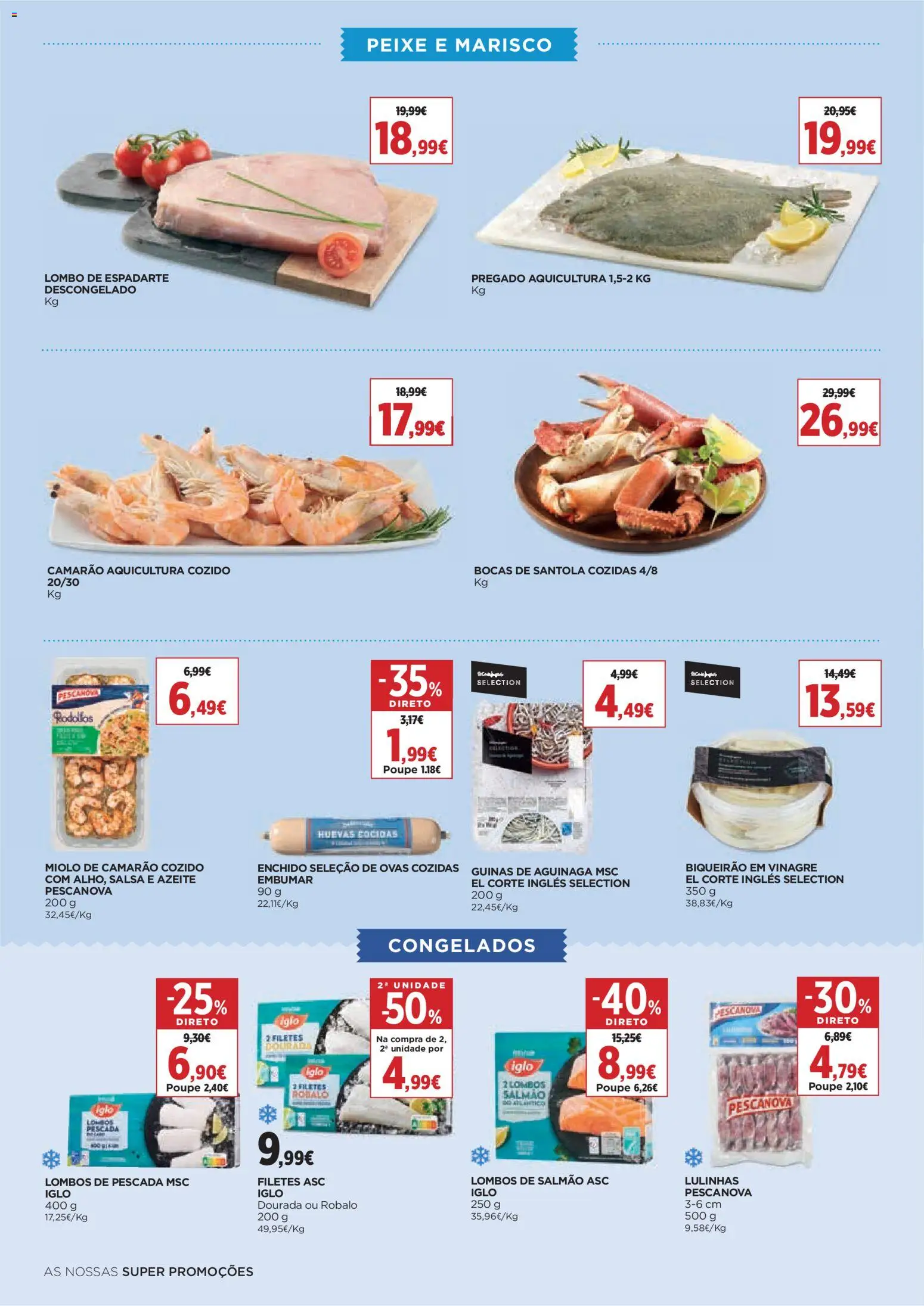 El Corte Ingles folheto │ válido de 30.01.2026 | Página: 6 | Produtos: Dourada, Pescada, Camarão, Lombo