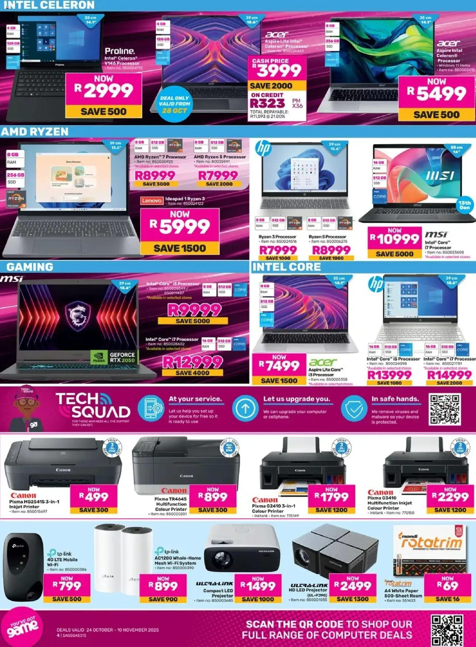 New Game catalogue – valid from 24.10.2025 | Page: 4 | Products: Computer, Printer, Paper
