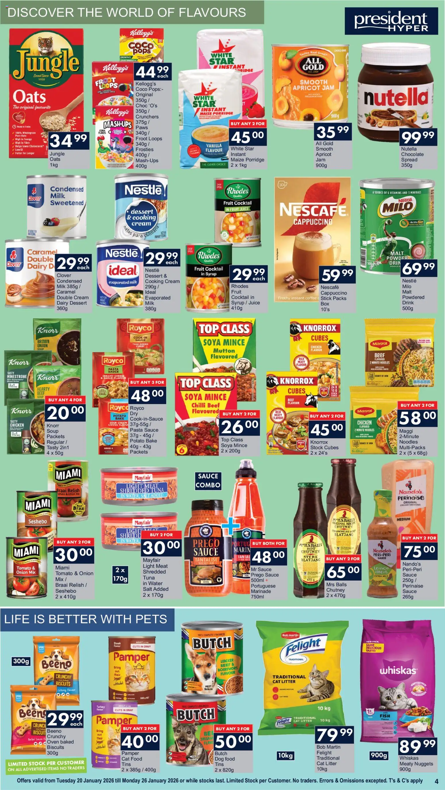 New President Hyper catalogue – valid from 20.01.2026 | Page: 4 | Products: Corn, Jam, Oven, Boerewors