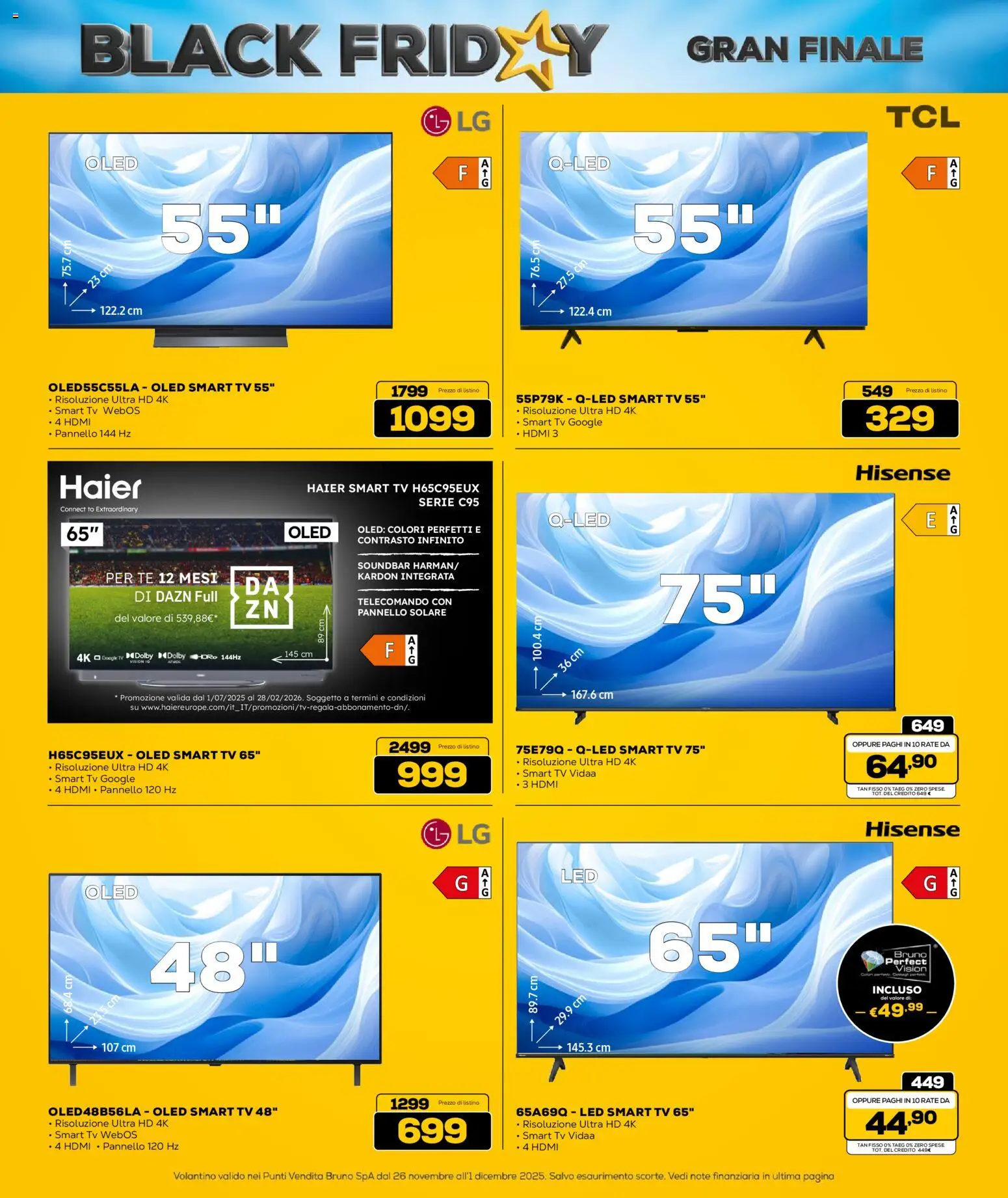 Volantino Euronics del 26.11.2025 | Pagina: 21 | Prodotti: Tè, smart TV, Soundbar, TV
