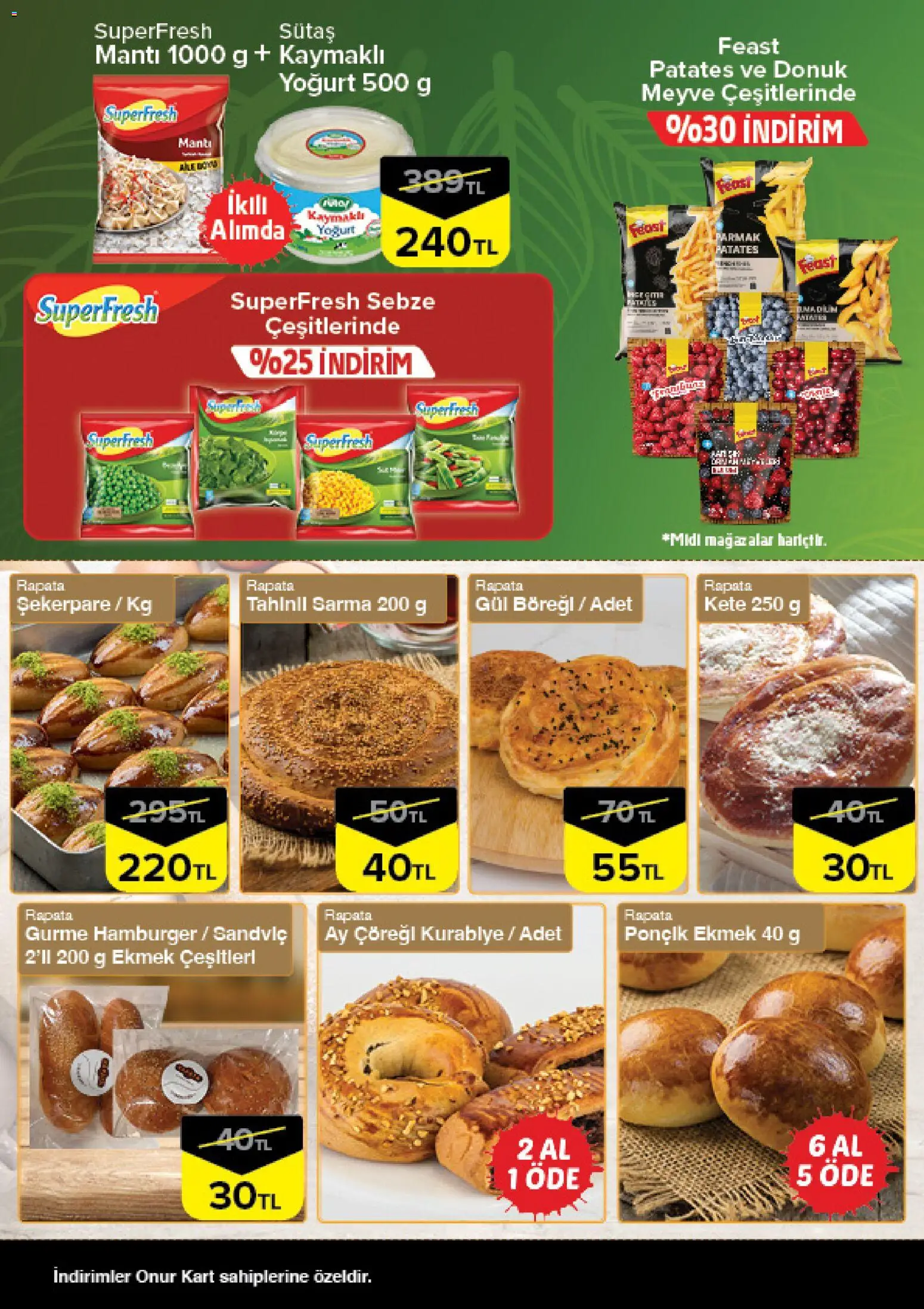 Onur Market - Taze Ürünlerde İndirimler - İstanbul & Trakya - 16.04.2026 tarihinden itibaren geçerlidir | Sayfa: 4 | Ürünler: Yoğurt, Ekmek, Patates, Meyve