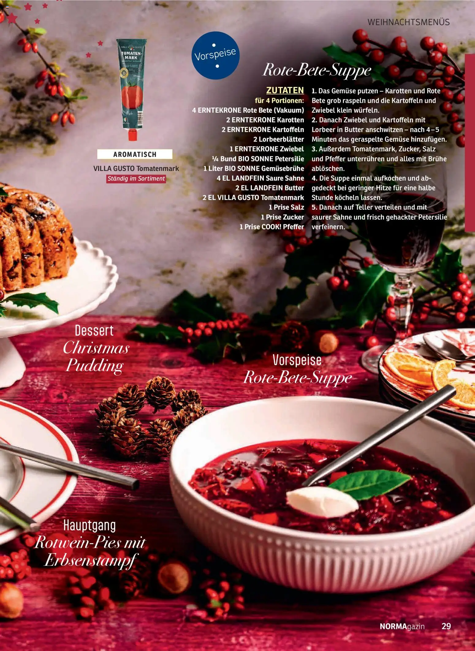 Norma NORMAgazin November/Dezember 2025 – gültig ab 01.11.2025 | Seite: 29 | Produkte: Butter, Zucker, Pfeffer, Petersilie