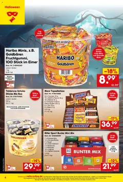 Netto Marken-Discount Online-Angebote Oktober ab 01.10.2025 gültig | Seite: 4 | Produkte: Haribo, Joghurt, M&M's, Dunkle schokolade
