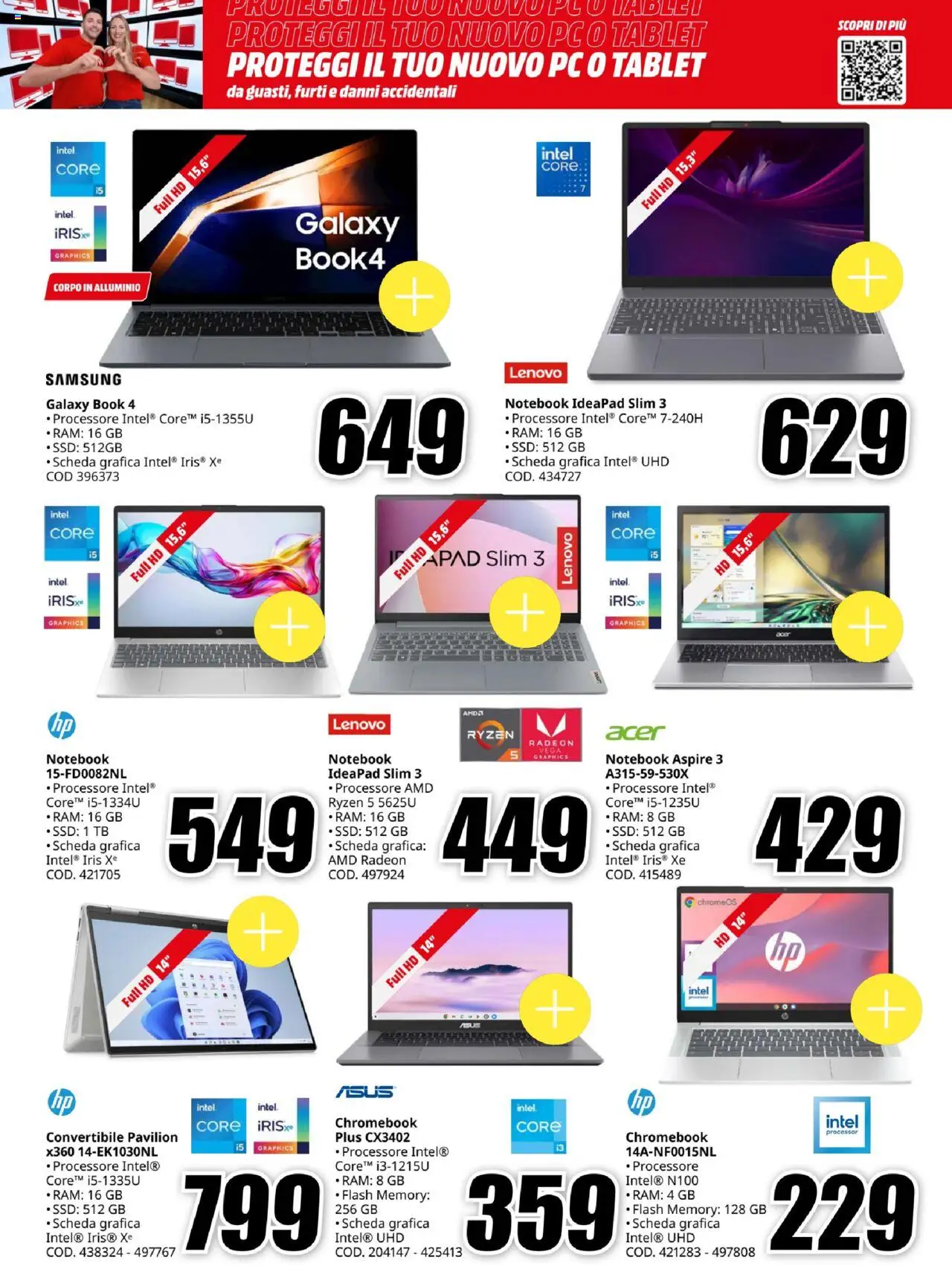 Volantino Media World del 15.09.2025 | Pagina: 21 | Prodotti: Tablet, PC, Alluminio, Samsung