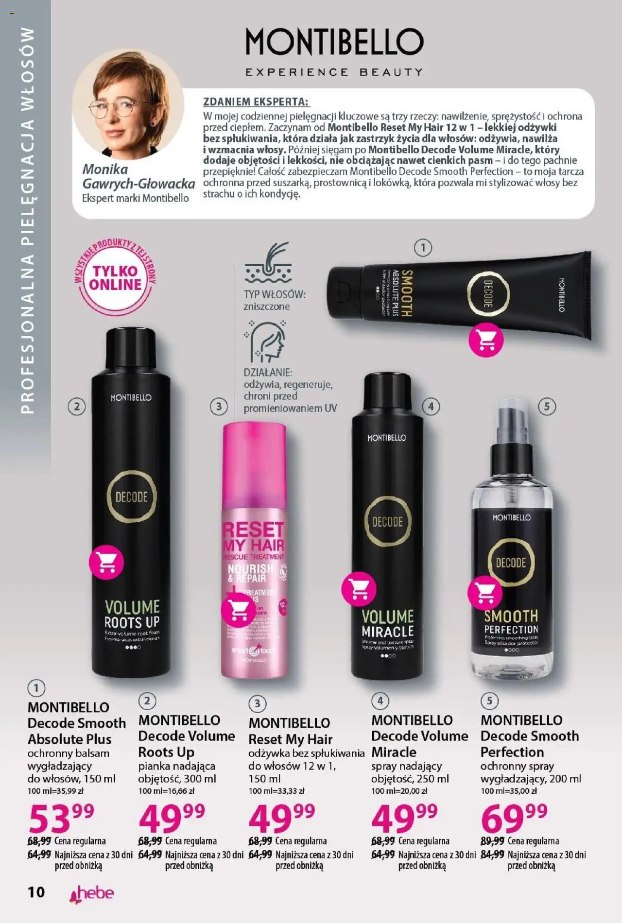 Hebe Gazetka - Katalog od 01.08.2025 | Strona: 10 | Produkty: Prostownica, Odżywka