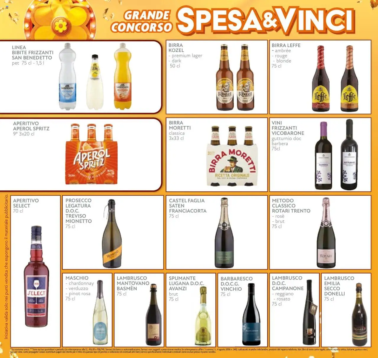 Volantino Conad del 08.10.2025 | Pagina: 10 | Prodotti: Birra Moretti, Spumante, Aperol, Aperitivo