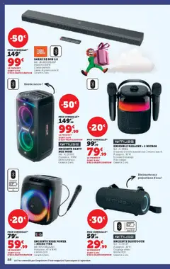Hyper U - Prévisualisation de Hyper U - Prix bas de Noël valide à partir de 21.10.2025 | Page: 88 | Produits: Enceinte, Prise, Barre de son, Casque