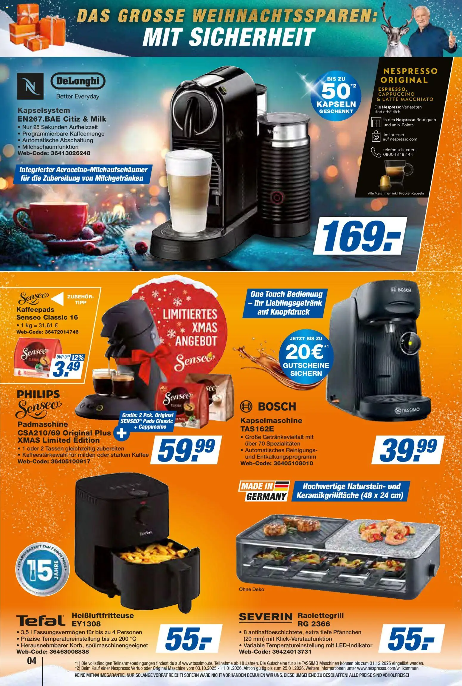 Expert Prospekt 	 – gültig ab 17.12.2025 | Seite: 4 | Produkte: Bosch, Philips, Kaffeepads, Tassimo