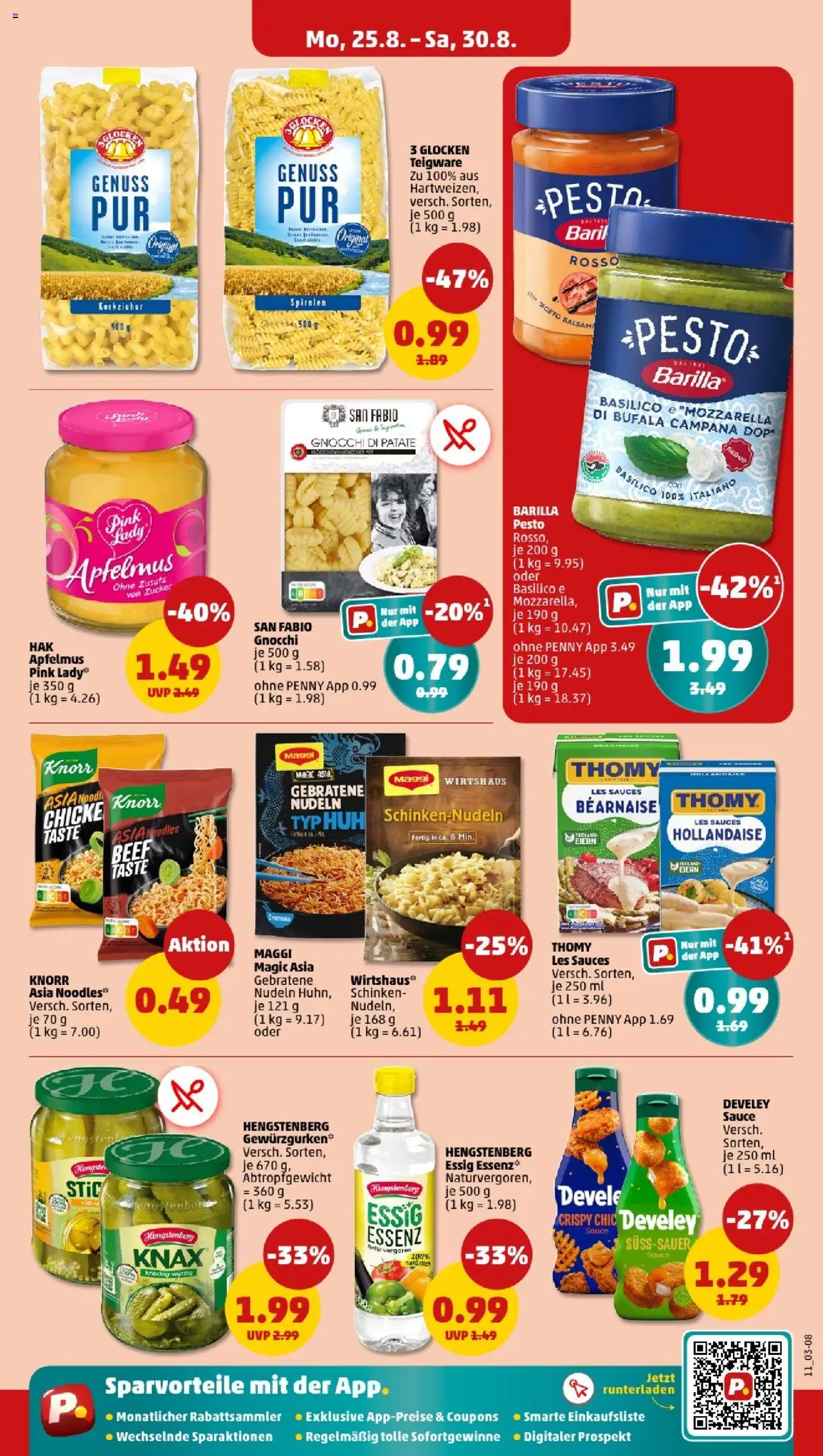 Penny - Hamburg - gültig ab dem 25.08.2025 | Seite: 11 | Produkte: Essig, Mozzarella, Schinken, Nudeln