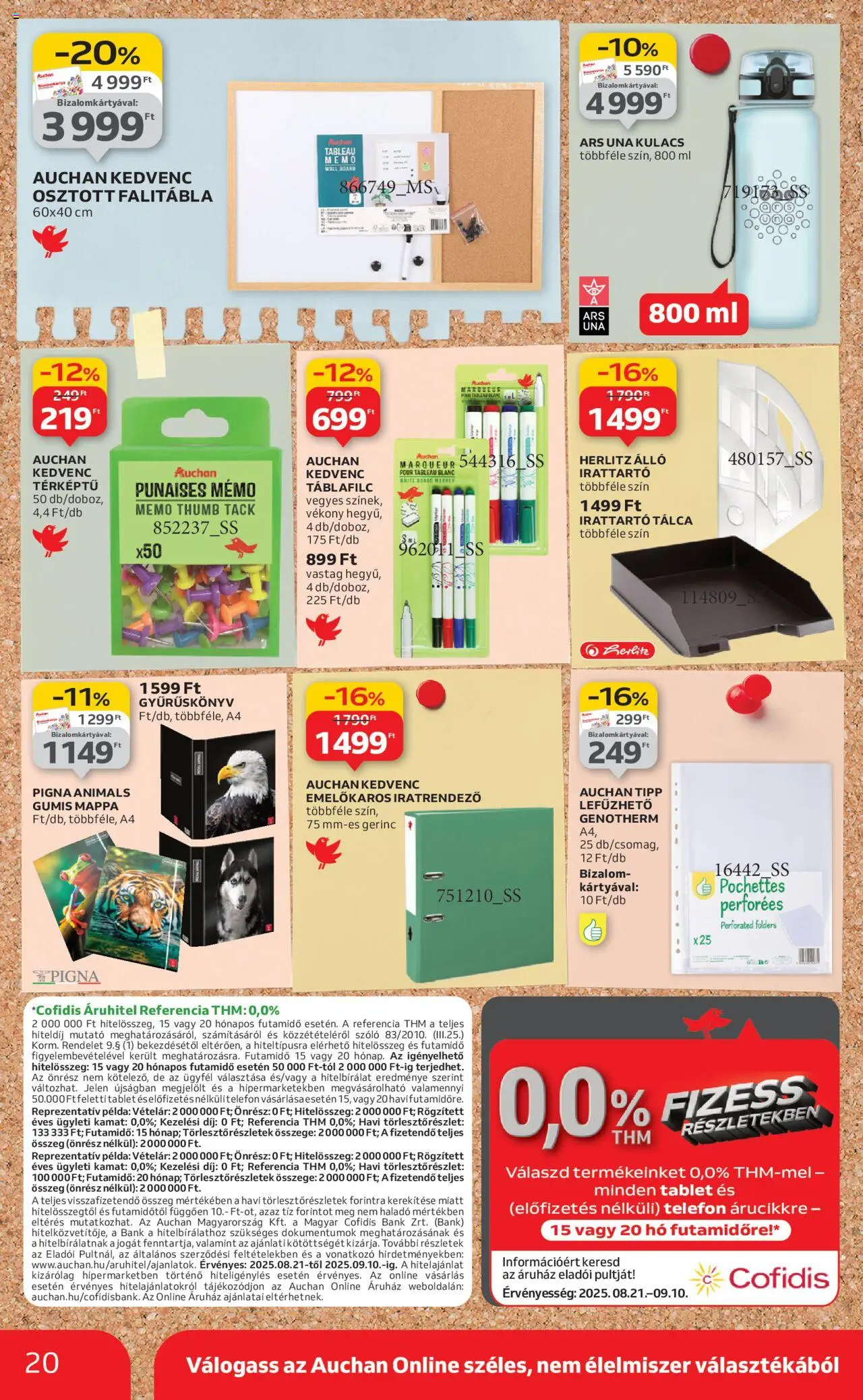 Auchan akciós ujság - amely érvényes a következő dátumtól: 21.08.2025 | Oldal: 20 | Termékek: Szőlő, Telefon, Tablet, Kulacs