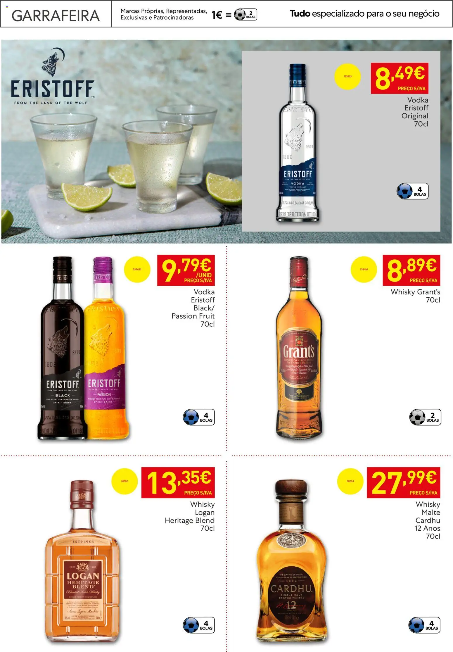 Recheio Horeca │ válido de 24.03.2026 | Página: 34 | Produtos: Whisky, Vodka