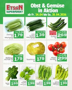 ETSAN Obst und Gemüse ab 24.04.2026 gültig
