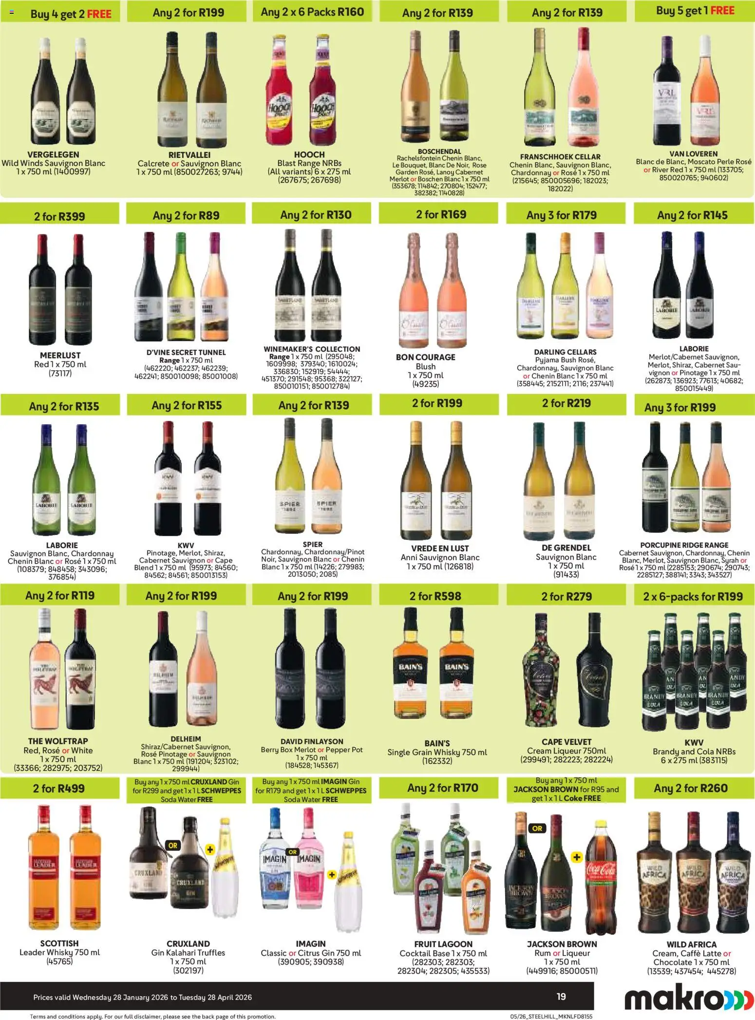 New Makro catalogue – valid from 28.01.2026 | Page: 19 | Products: Box, Coke, Brandy, Rum