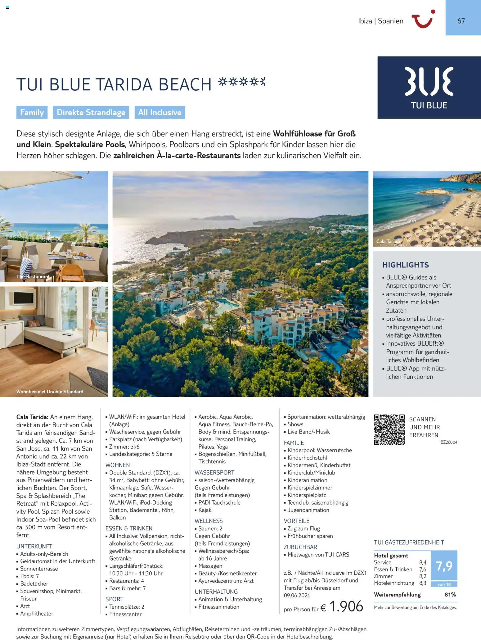 Aida  Südeuropa & Nordafrika 2026/27 – gültig ab 01.01.2026 | Seite: 67 | Produkte: Babybett, Wasser, Uhr