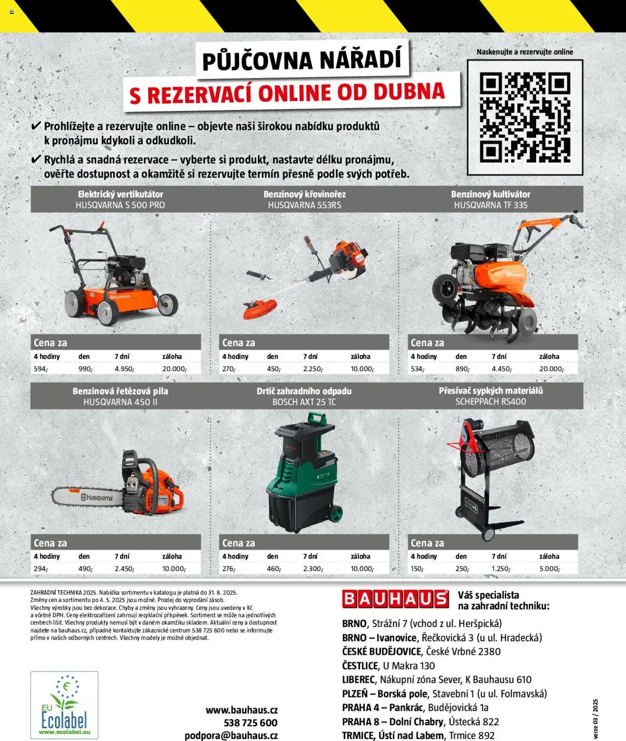 Bauhaus katalog Zahradní technika od 01.04.2025 | Strana: 92 | Produkty: Vertikutátor, Hodiny, Křovinořez, Modely