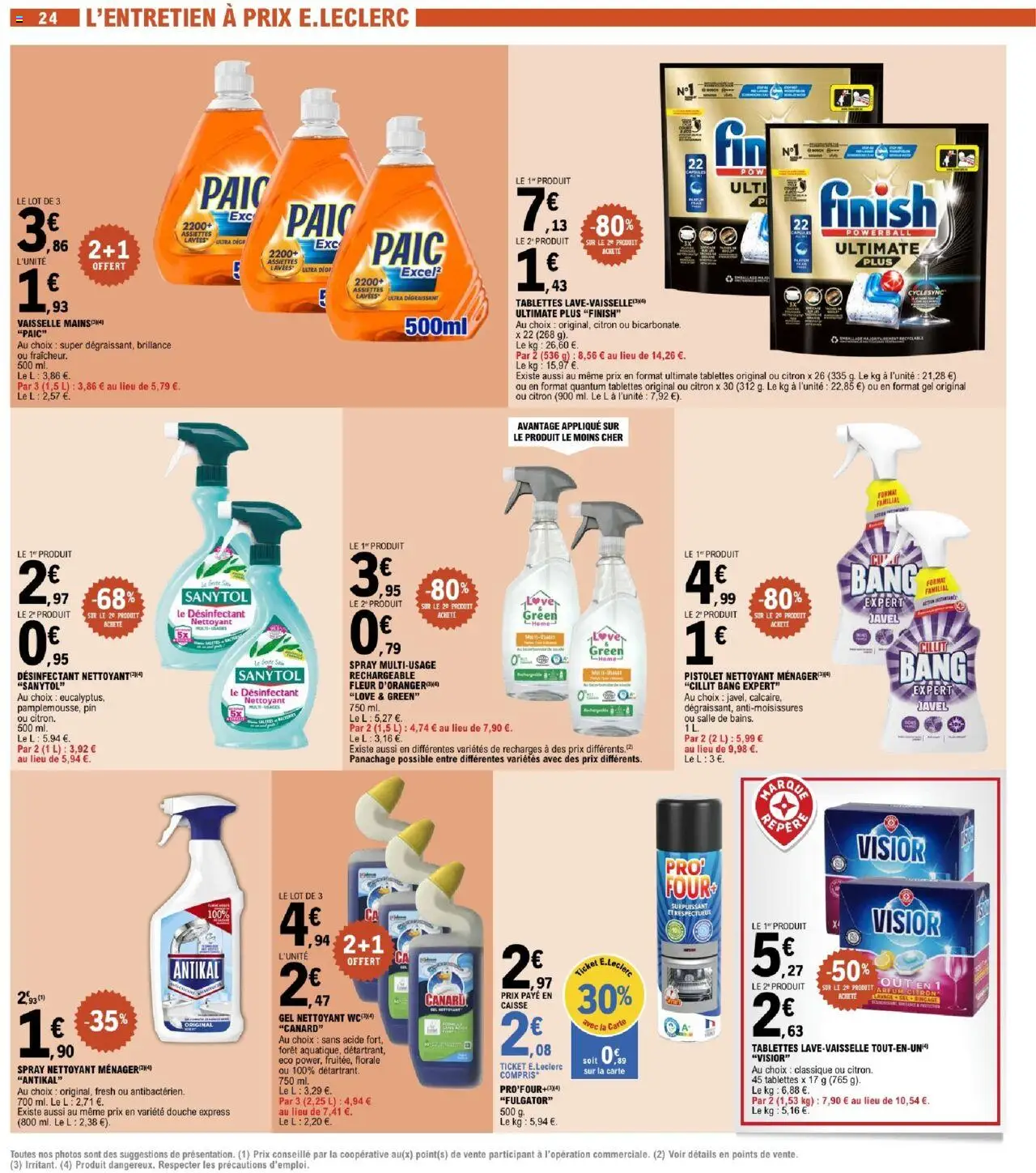  | Page: 24 | Produits: Citron, Lave-vaisselle, Tablettes lave-vaisselle, Douche