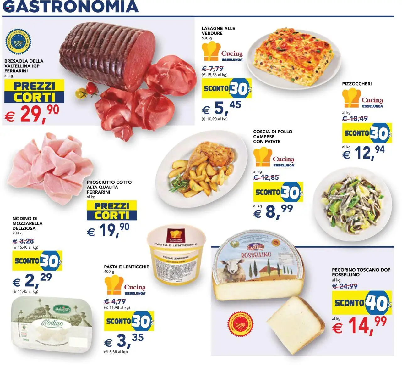 Volantino Esselunga S del 09.10.2025 | Pagina: 16 | Prodotti: Patate, Prosciutto, Pasta, Pecorino