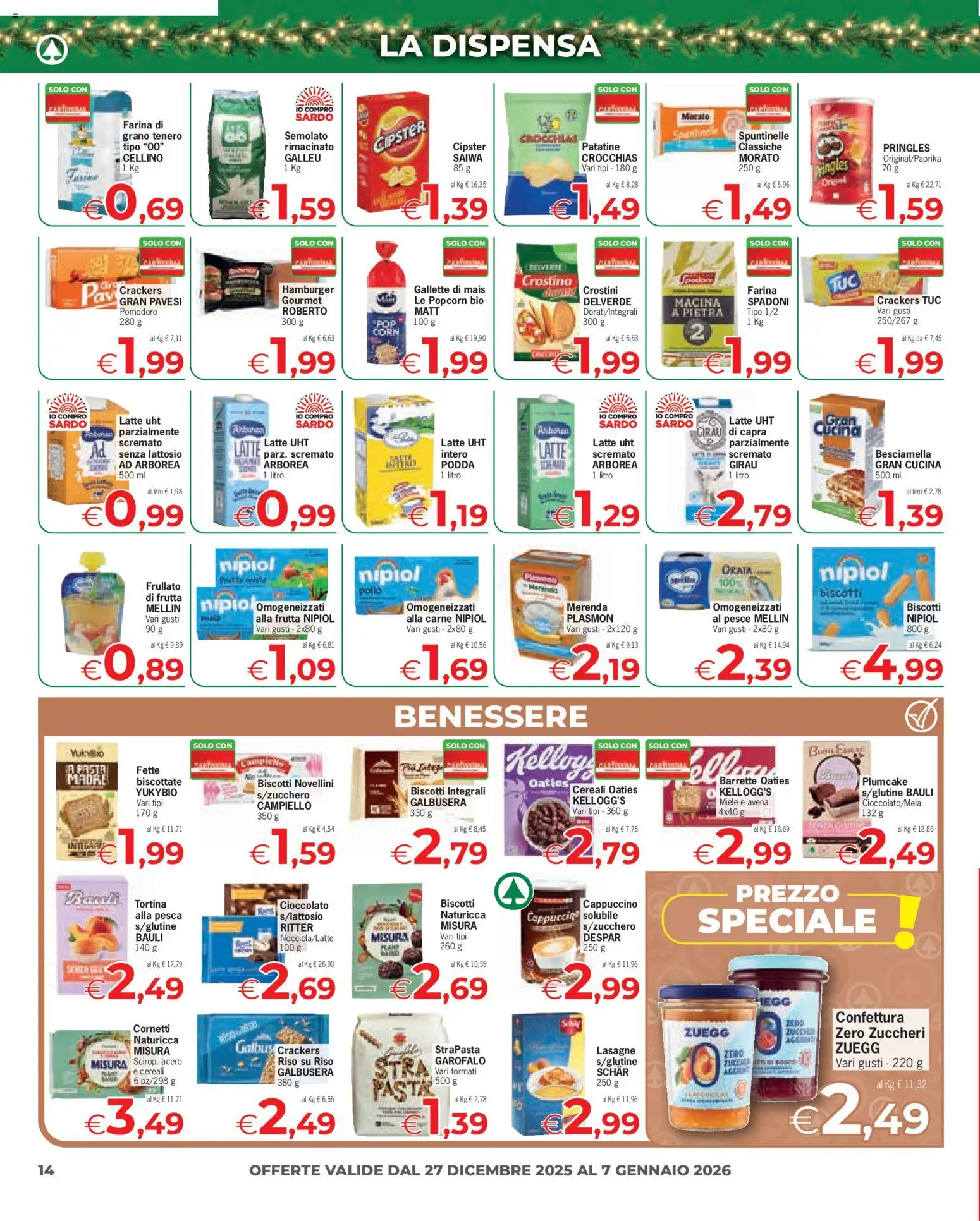 Volantino Eurospar del 27.12.2025 | Pagina: 14 | Prodotti: Cereali, Crackers, Gallette, Miele