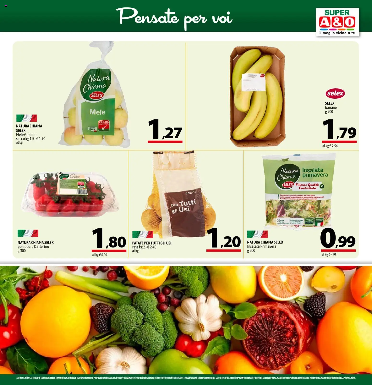 Volantino A&O del 15.01.2026 | Pagina: 3 | Prodotti: Mele, Banane, Insalata, Patate