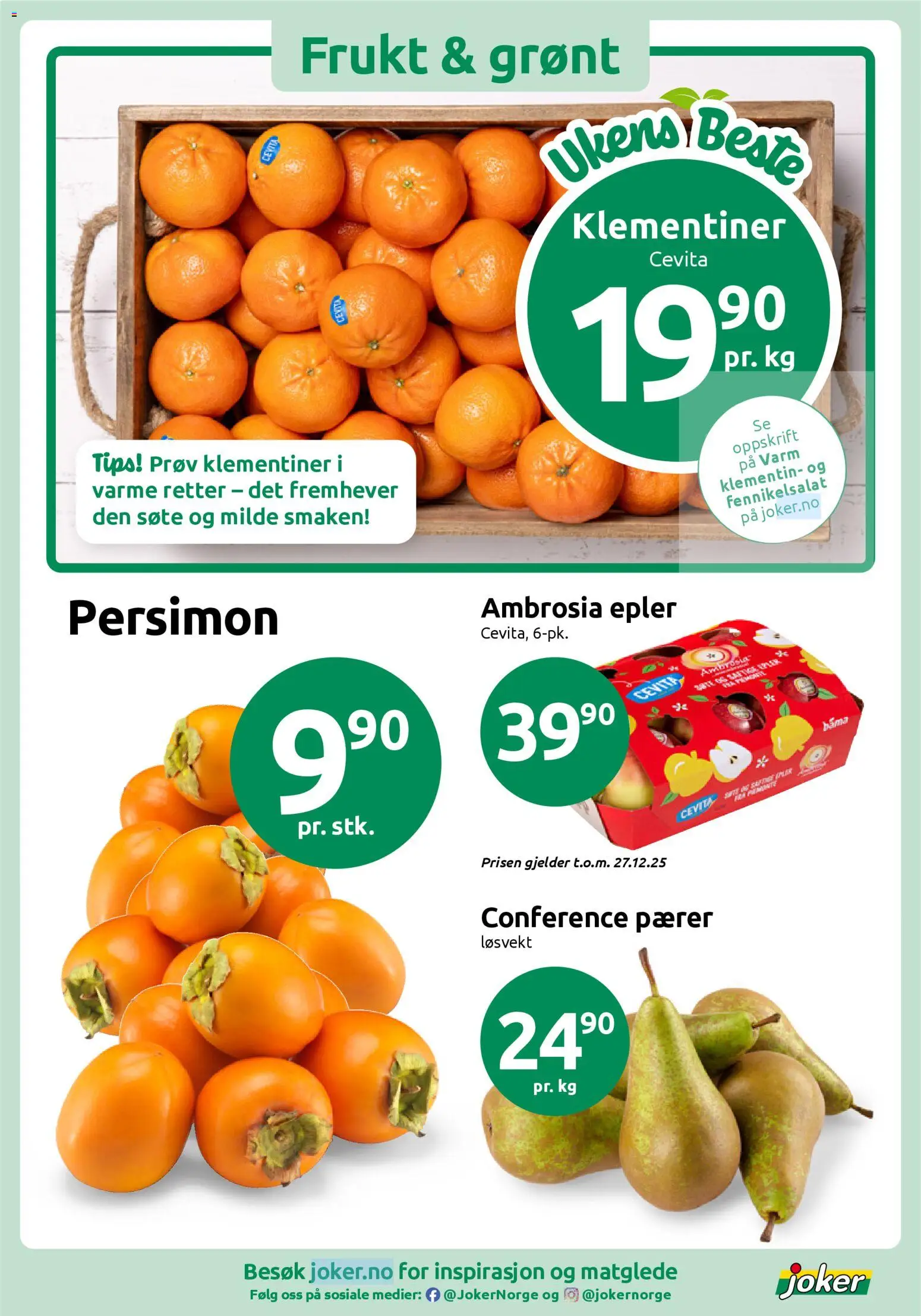 {H1} | Side: 14 | Produkter: Epler, Pærer, Persimon