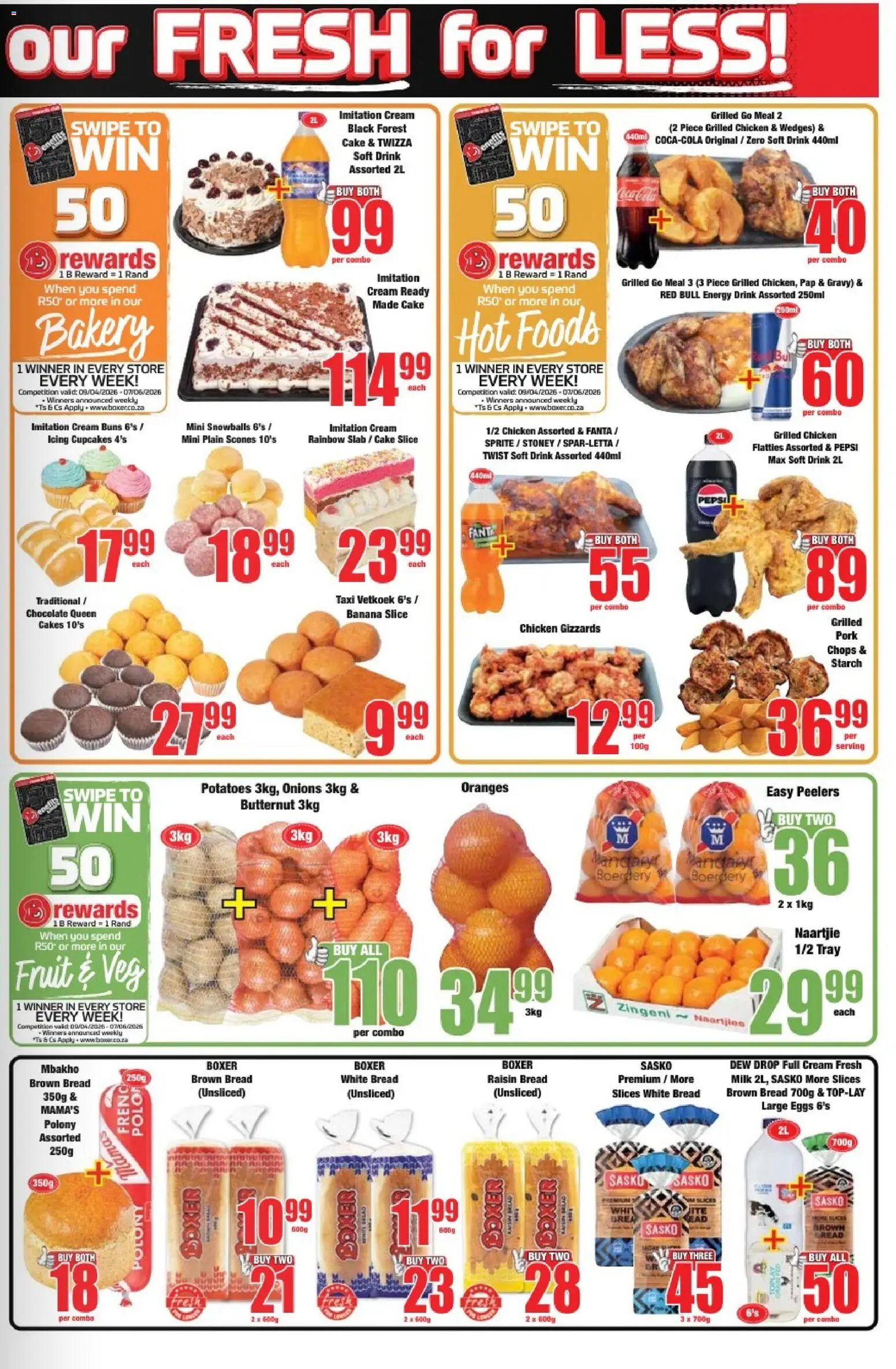 New Boxer catalogue – valid from 23.04.2026 | Page: 3 | Products: Milk, Pork, Sprite, Gravy