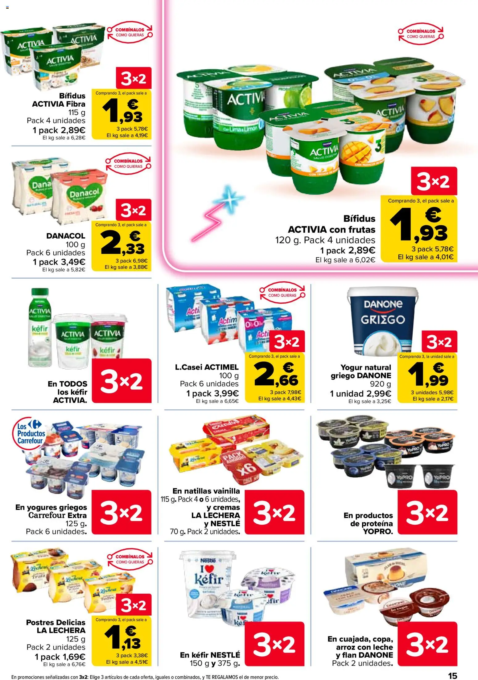 Carrefour folleto │ válido desde el 25.02.2026 | Página: 15 | Productos: Leche, Yogur, Arroz