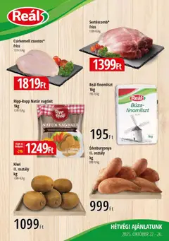 Reál Bevásárló hétvége - Kisalföld - amely érvényes a következő dátumtól: 22.10.2025