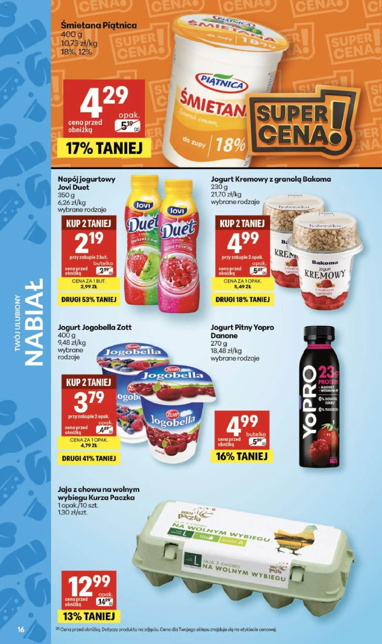 Delikatesy Centrum Gazetka od 19.02.2026 | Strona: 16 | Produkty: Granola, Pączki, Jogurt, Krem