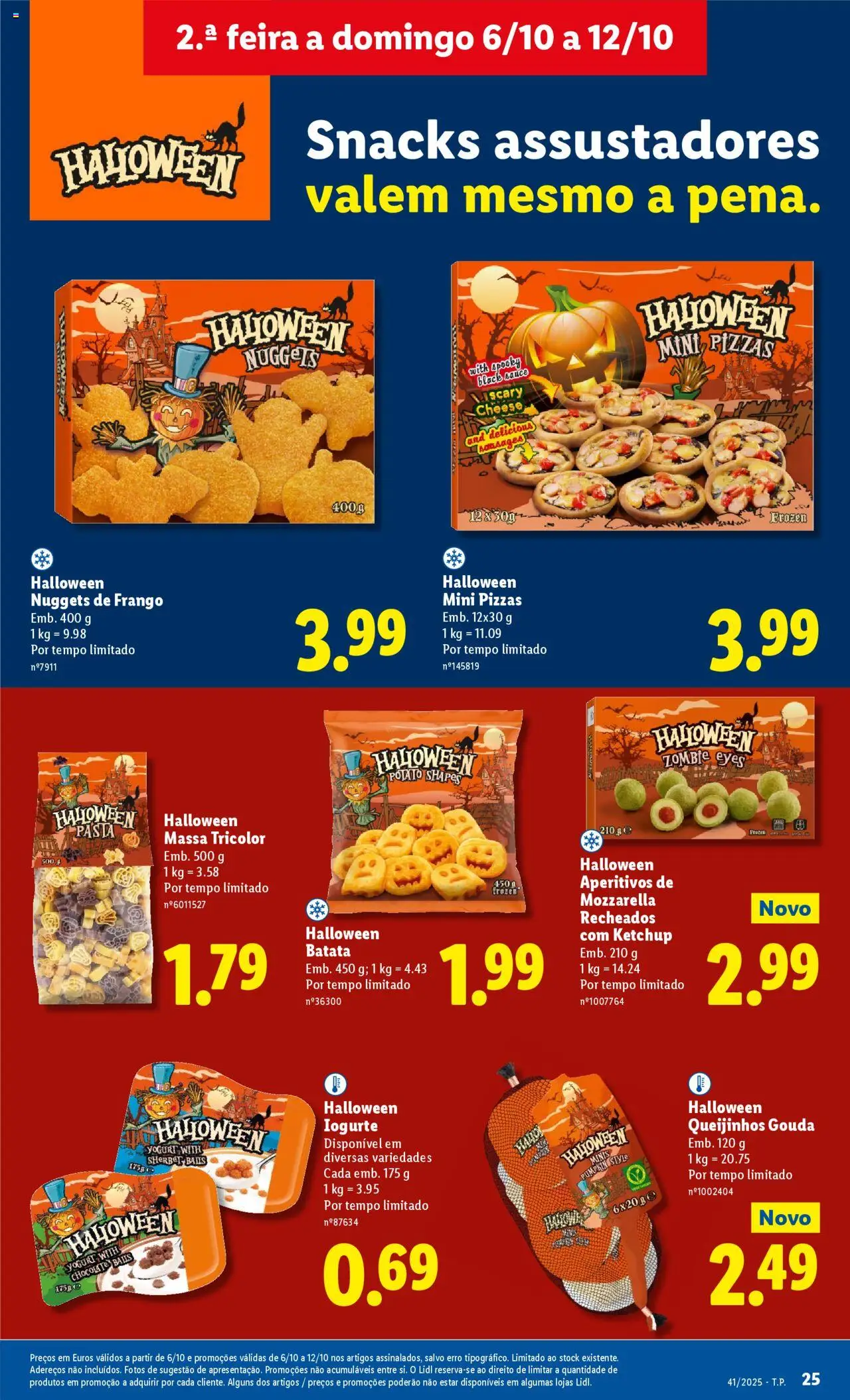 Lidl folheto │ válido de 06.10.2025 | Página: 25 | Produtos: Batata, Iogurte, Ketchup, Nuggets