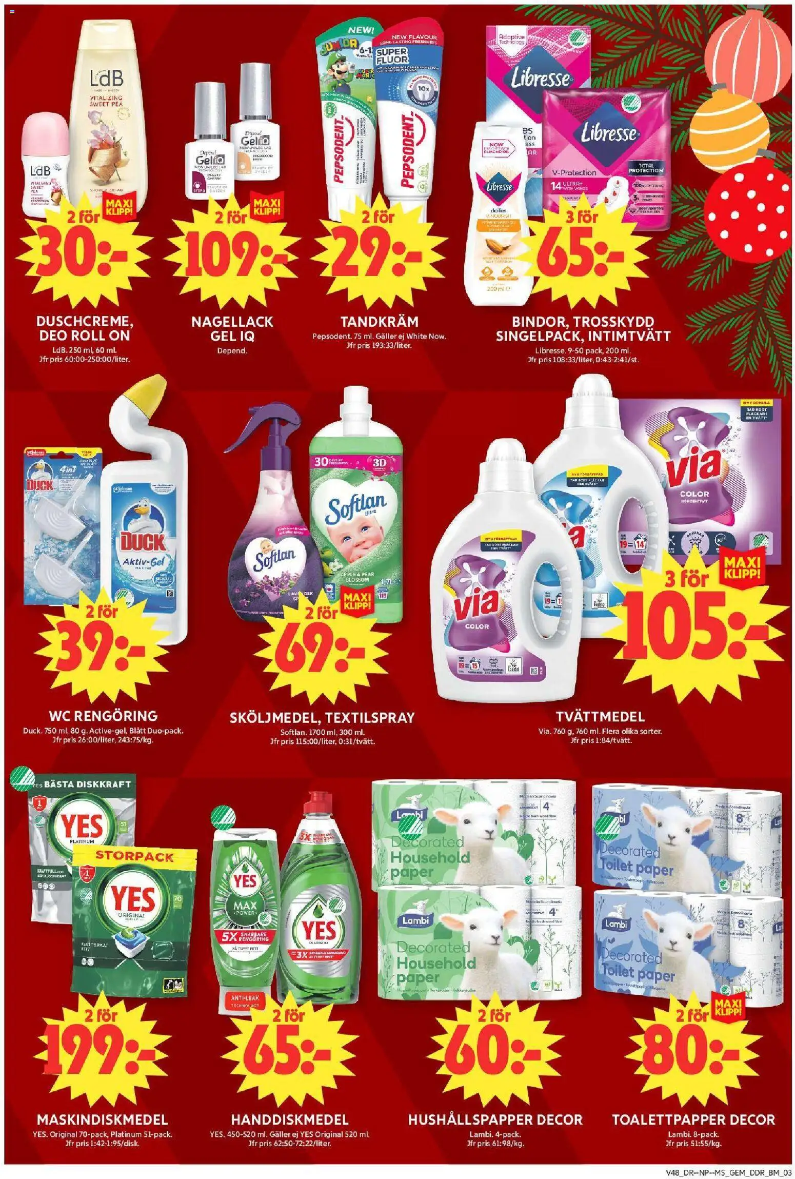 ICA Maxi reklamblad aktuell från 24.11.2025 | Sida: 7 | Produkter: Nagellack, Tandkräm, Galler, Handdiskmedel