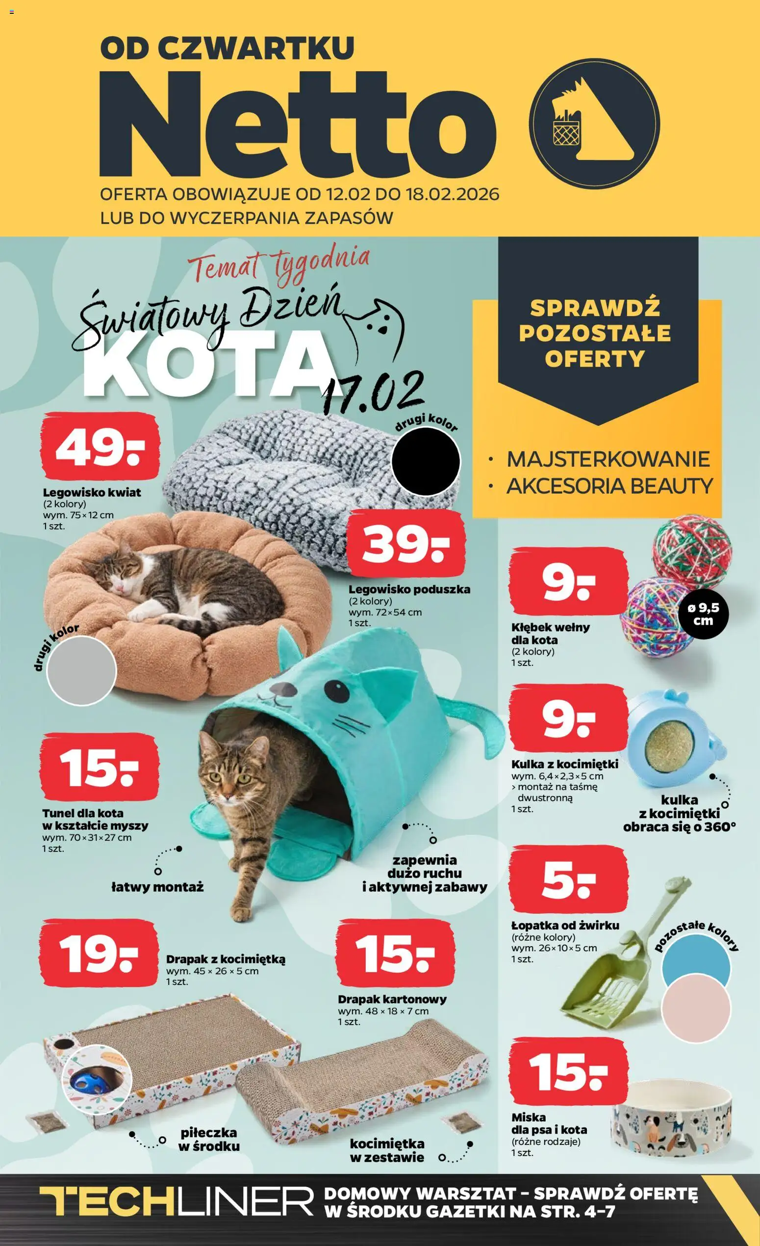 Netto gazetka - Non Food od 12.02.2026 | Strona: 1 | Produkty: Poduszka, Drapak