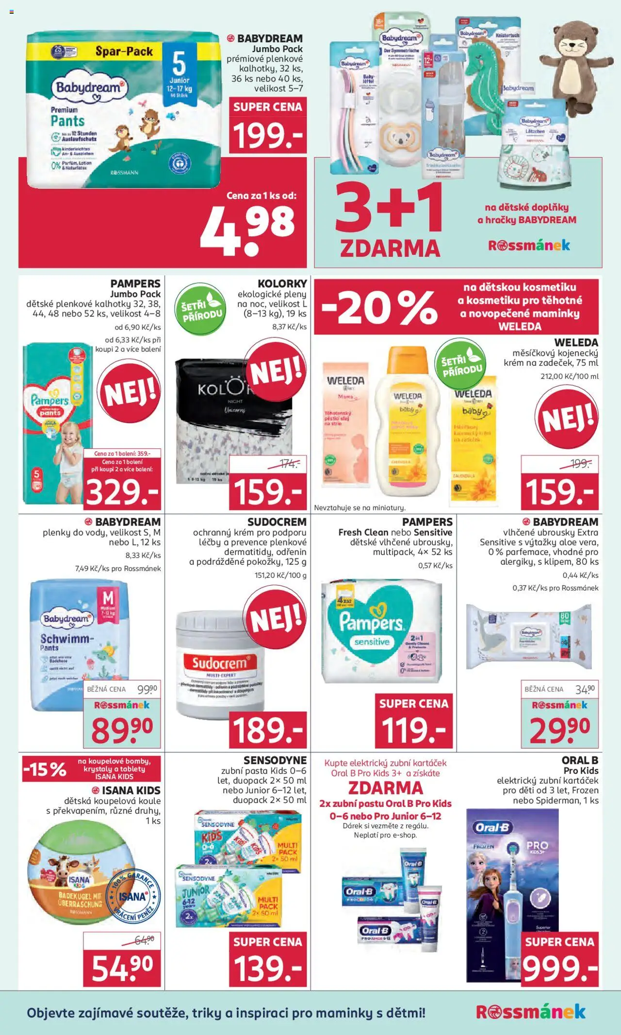 Rossmann leták od 21.05.2025 | Strana: 15 | Produkty: Zubní pasta, Weleda, Krém, Ubrousky