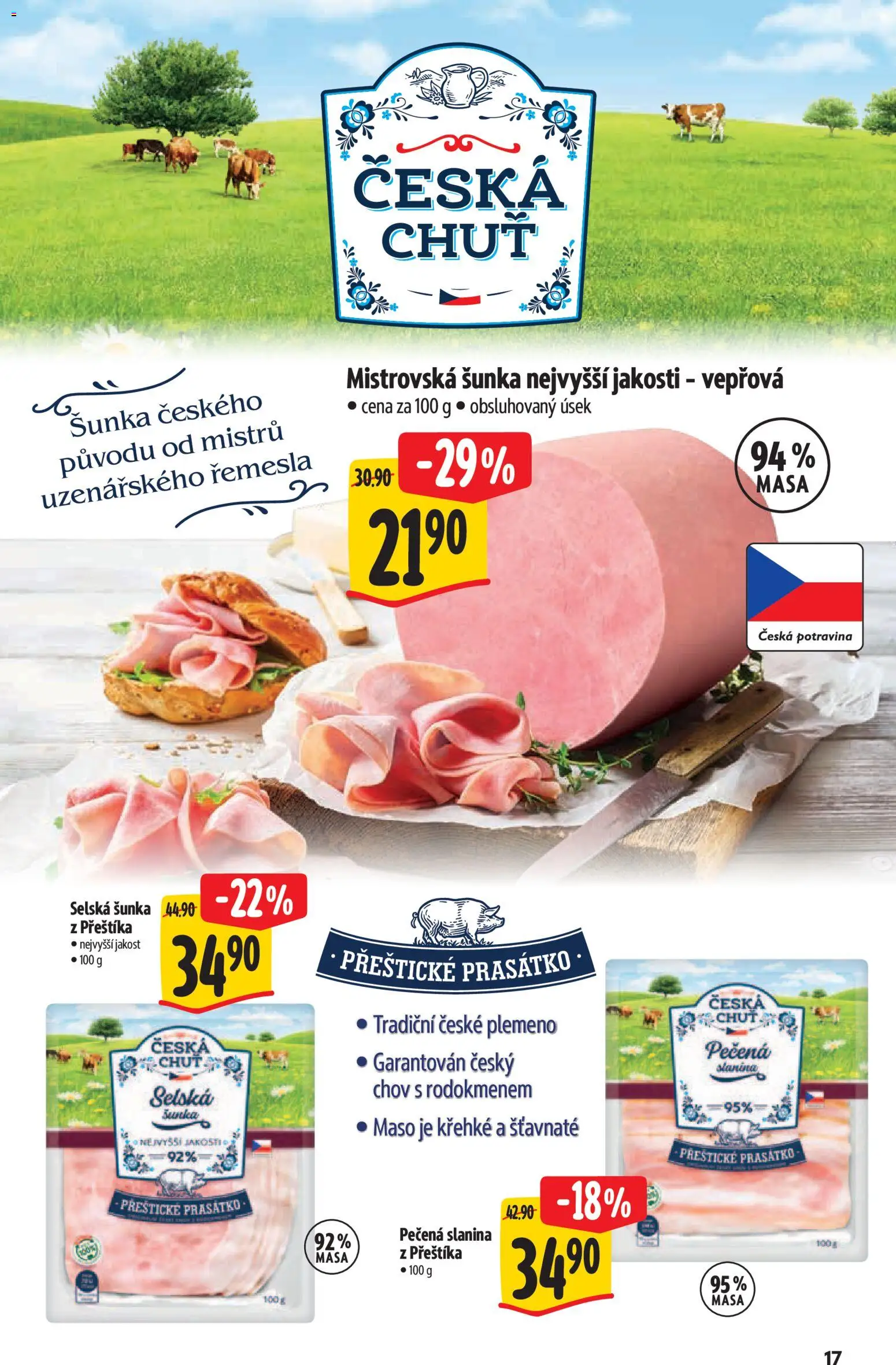 Albert katalog - Supermarket od 29.10.2025 | Strana: 17 | Produkty: Šunka, Maso, Slanina