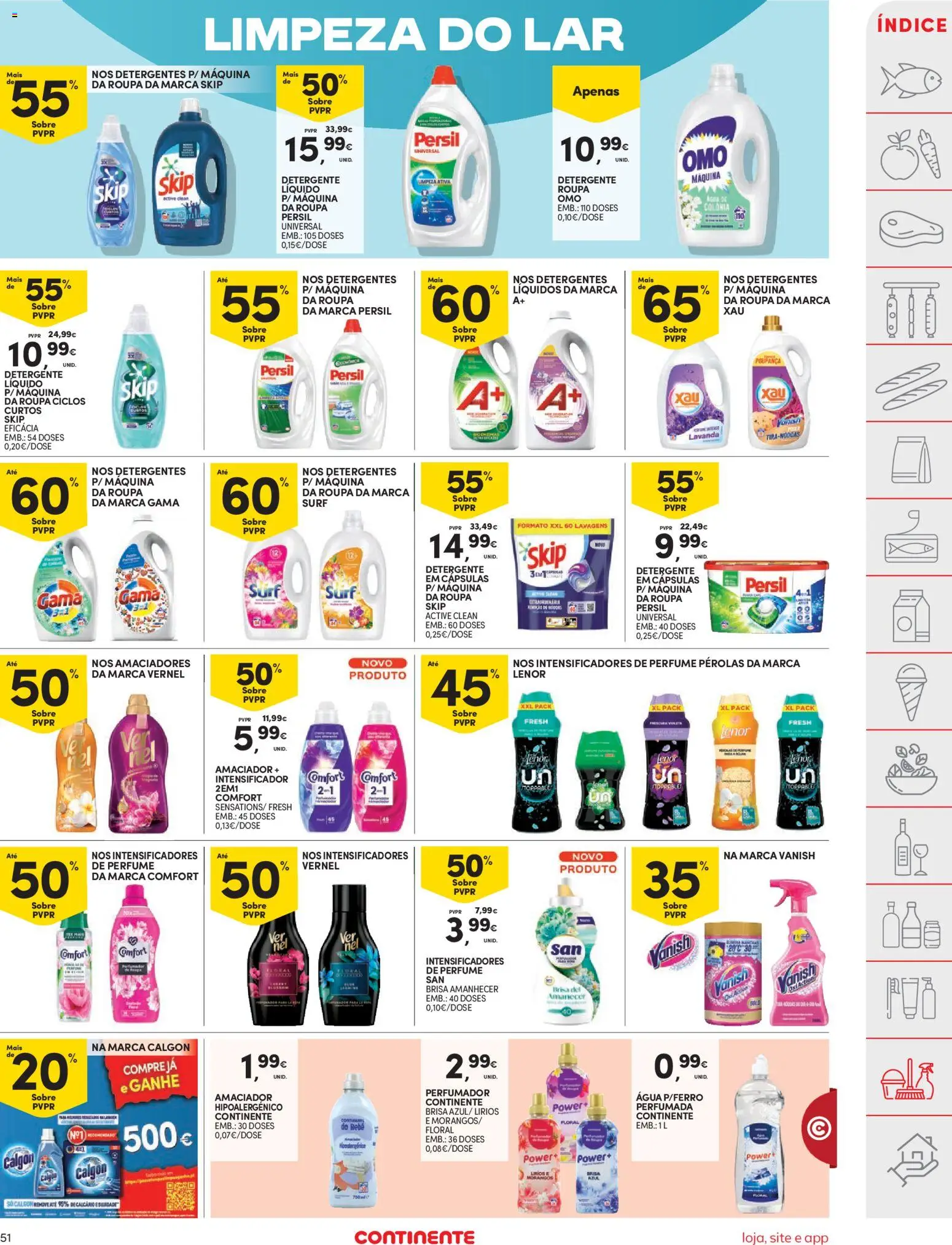 Continente folheto │ válido de 31.03.2026 | Página: 51 | Produtos: Agua, Perfume, Detergente, Persil