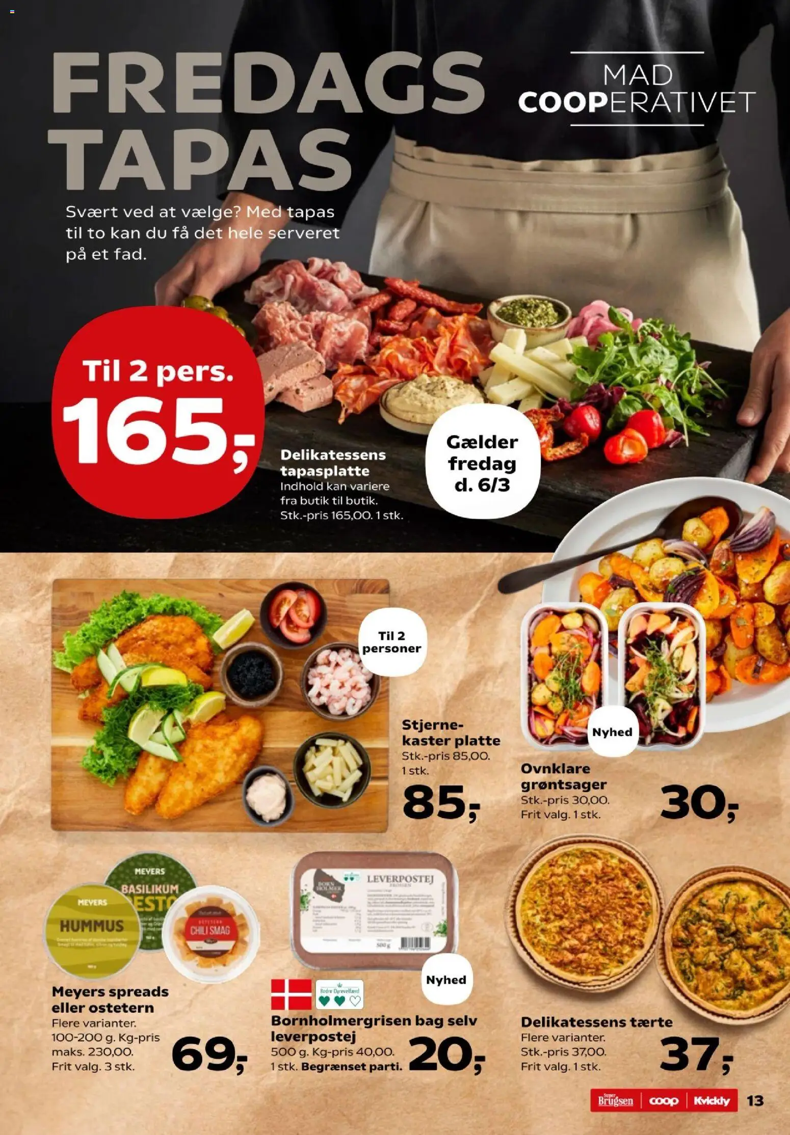 Kvickly tilbudsavis – gyldig fra 06.03.2026 | Side: 13 | Produkter: Leverpostej, Basilikum