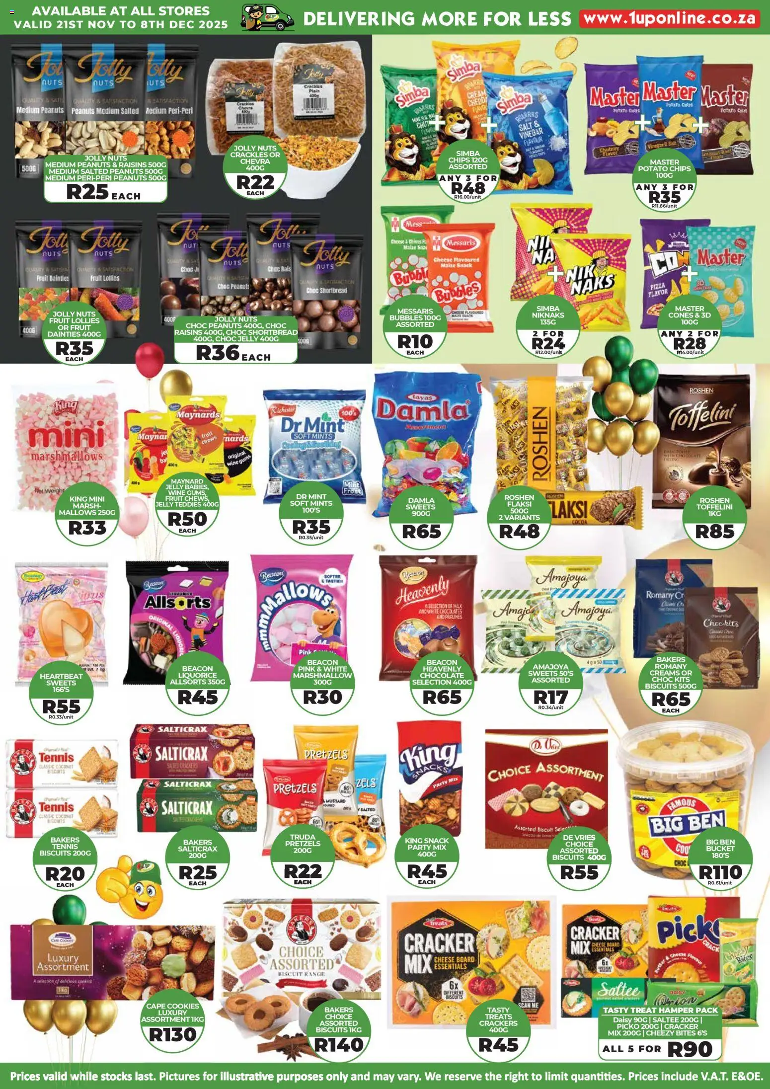 New 1UP Cash & Carry catalogue – valid from 21.11.2025 | Page: 2 | Products: Cheese, Pizza, Cookies, Bacon