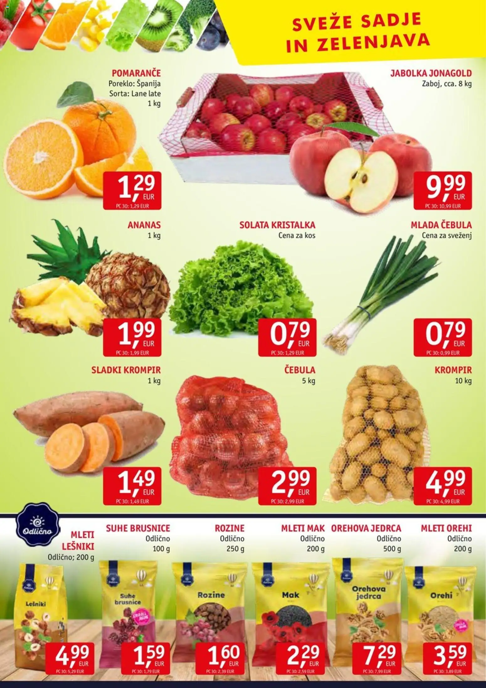 Novi Jager katalog ponudbe – veljaven od 18.03.2026 | Stran: 8 | Izdelki: Pomarance, Ananas, Rozine, Krompir