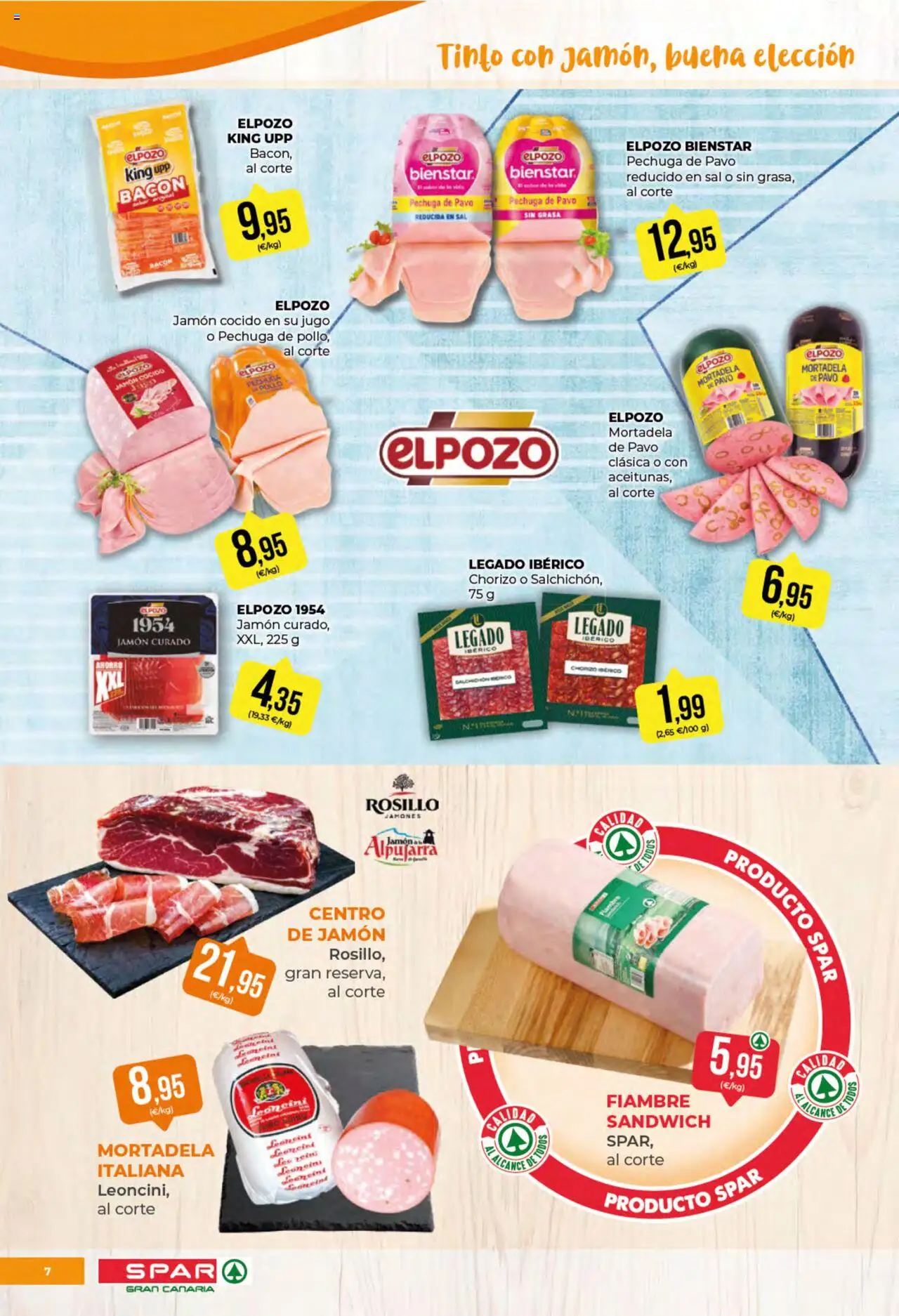 Spar folleto │ válido desde el 05.09.2025 | Página: 7 | Productos: Jamón, Jamón cocido, Jugo, Mortadela