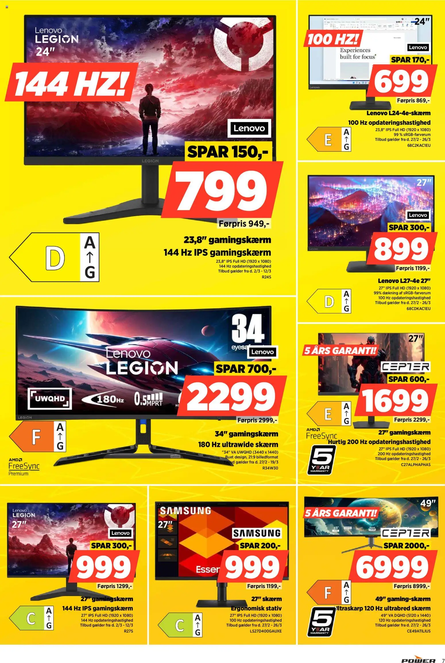 Power tilbudsavis – gyldig fra 03.04.2026 | Side: 7 | Produkter: Skærm