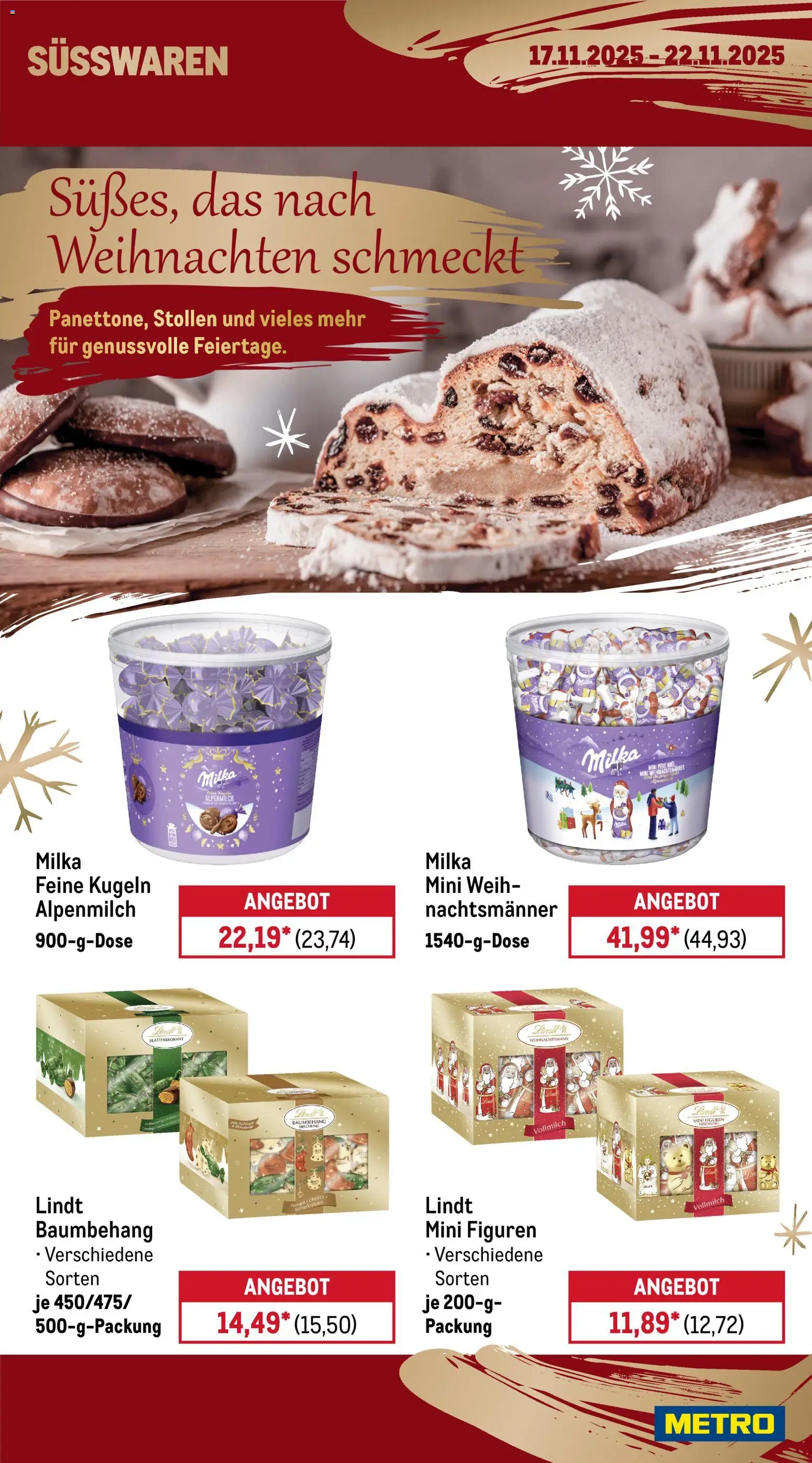 Metro Wochen-Angebote Gastro – gültig ab 17.11.2025 | Seite: 14 | Produkte: Milka, Lindt