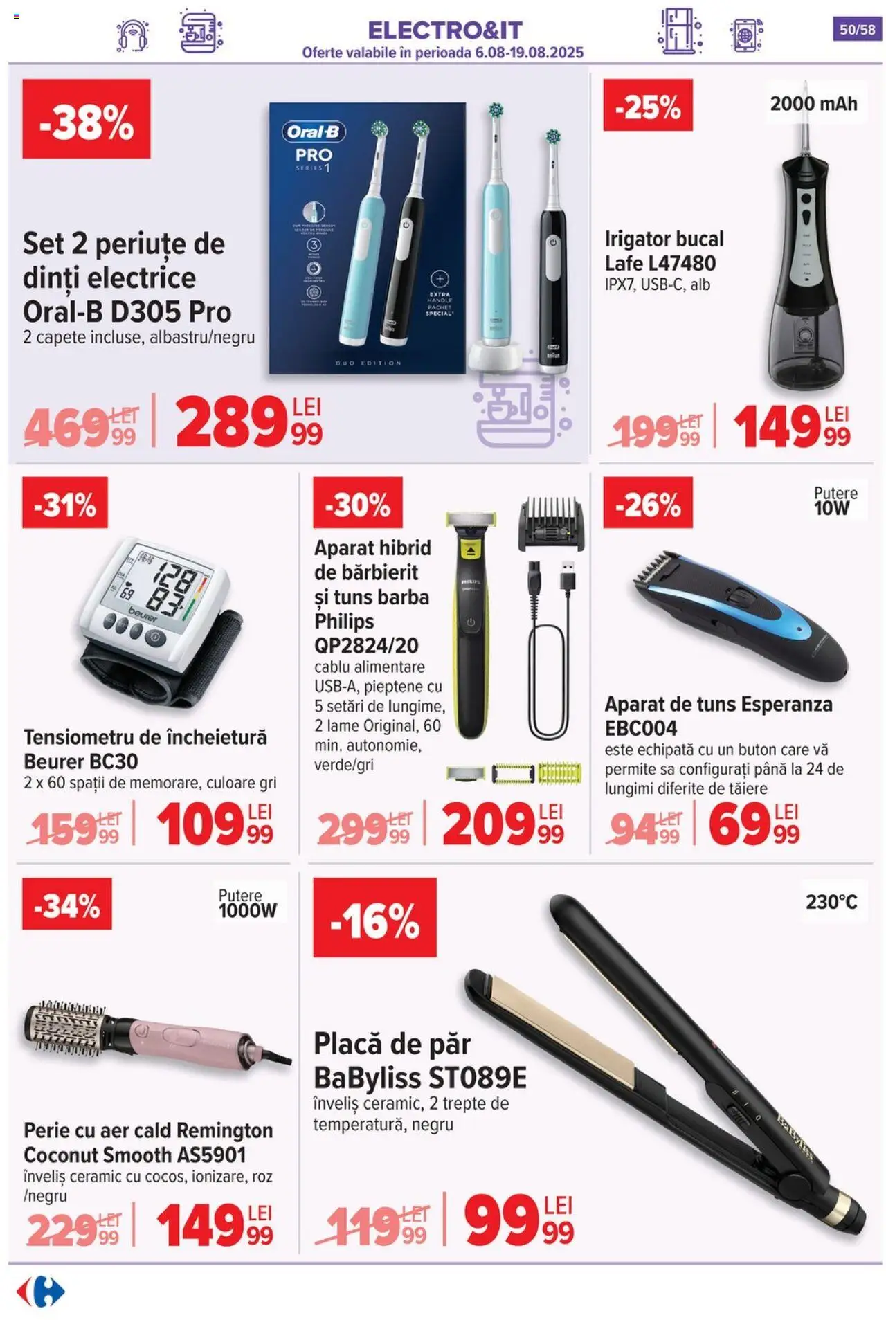 Catalog Carrefour – valabil de la 06.08.2025 | Pagină: 51 | Produse: Tensiometru, Enginar, Pieptene, Cablu