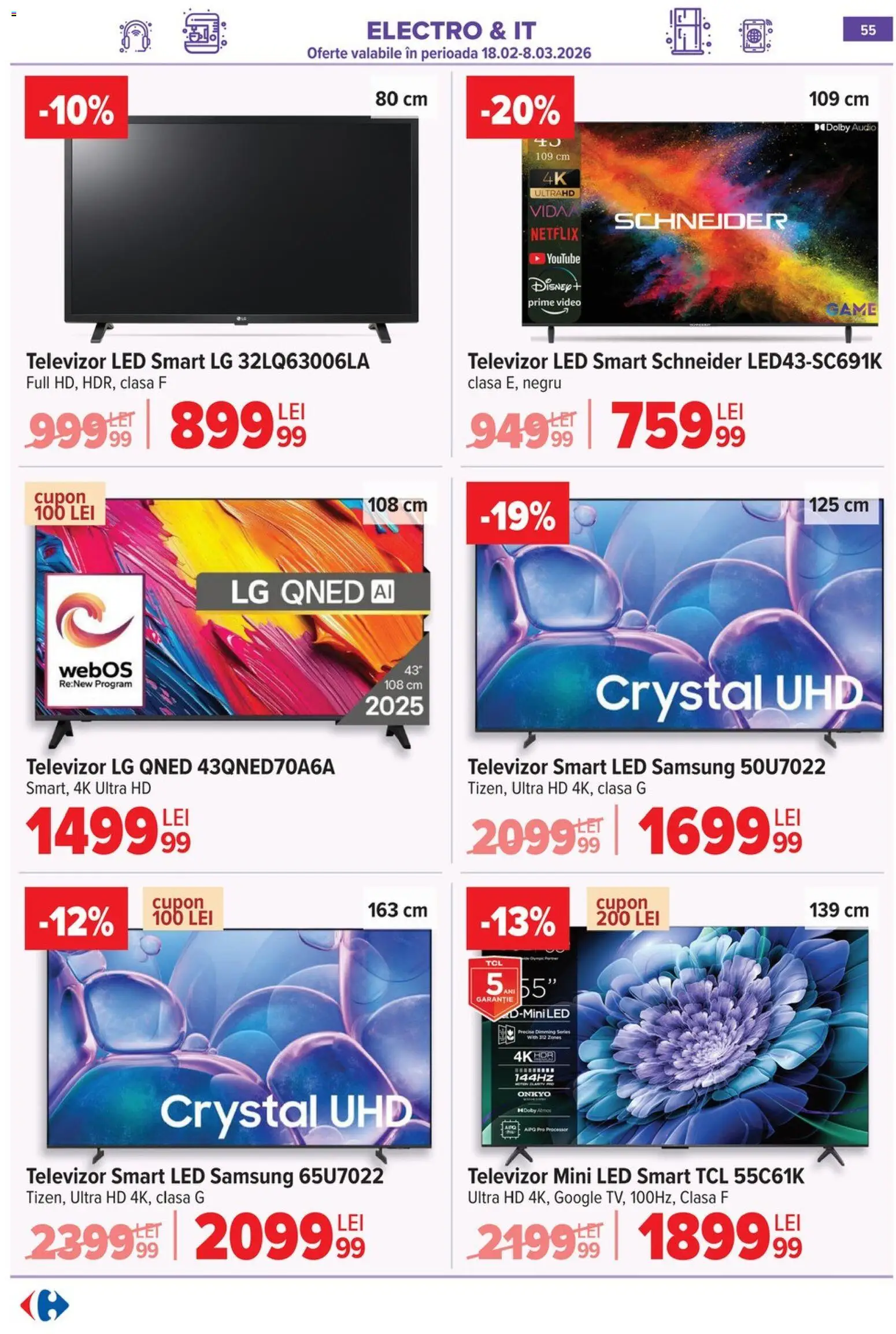 Noul catalog Carrefour – valabil de la 25.02.2026 | Pagină: 58 | Produse: Vestiyer, Televizor, Audio, Babak
